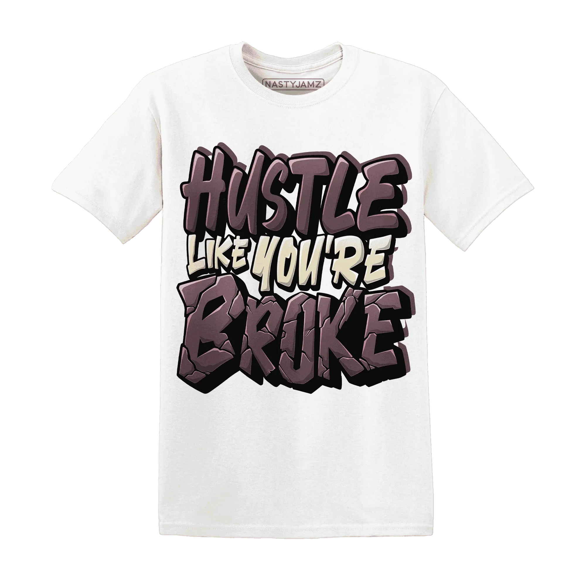 NastyJamz-Burgundy-Crush-3s-T-Shirt-Match-Hustle-Like-Broke