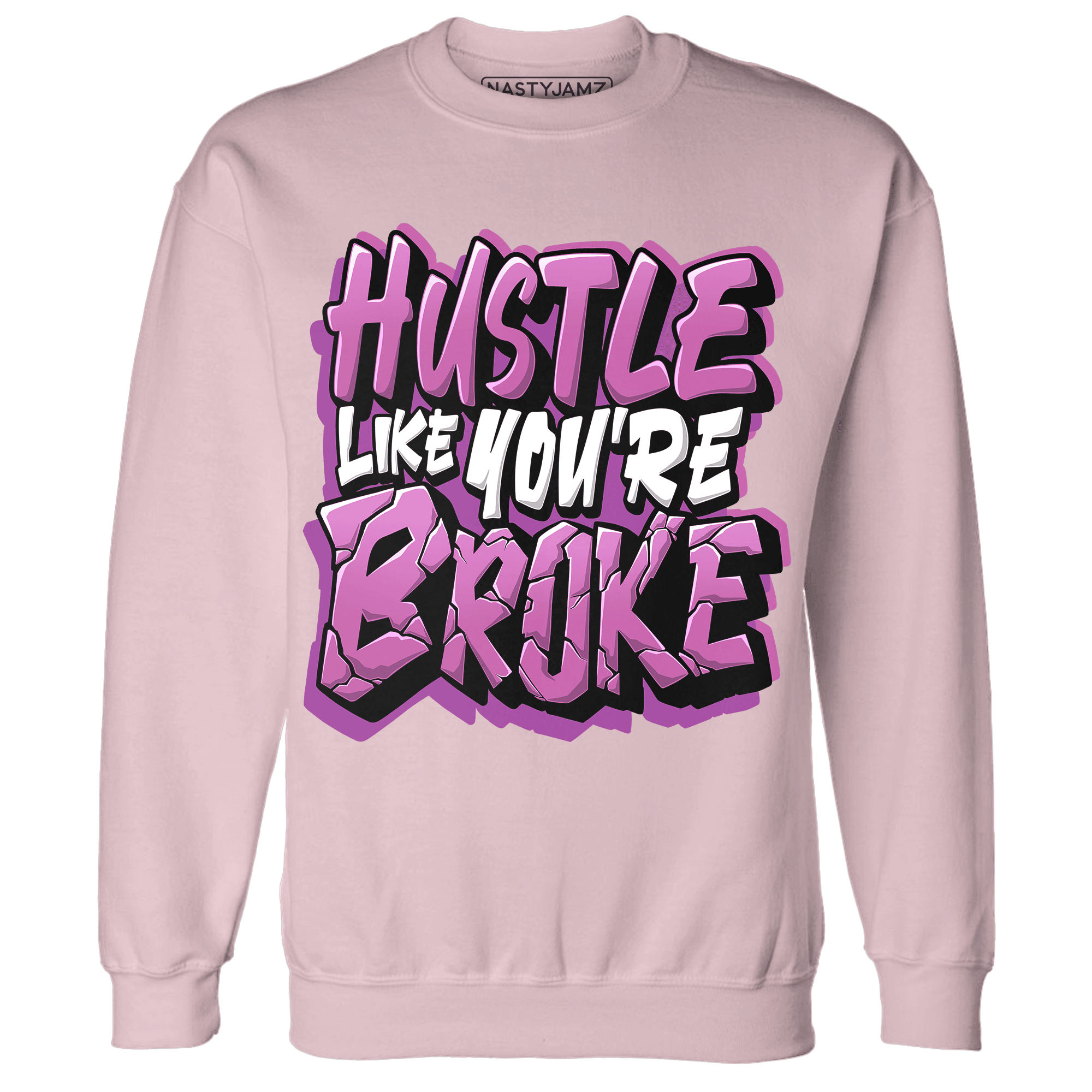 GS Hyper Violet 4s Sweatshirt Match Hustle Like Broke - NastyJamz