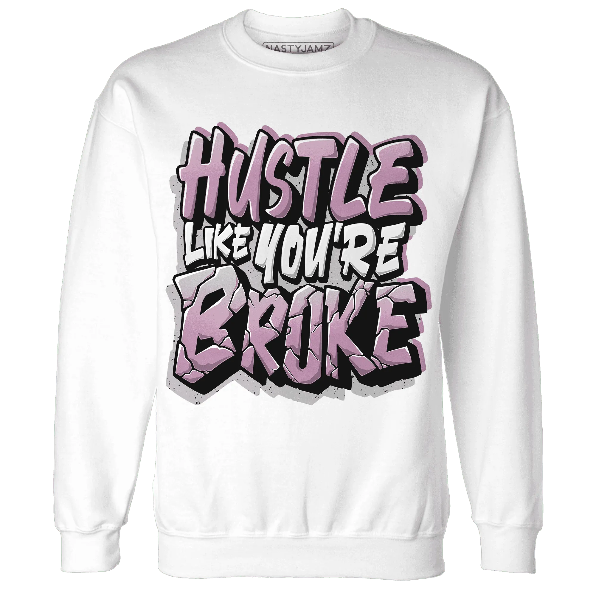 Orchid-Neutral-Grey-Black-White-4s-NastyJamz-Sweatshirt-Match-Hustle-Like-Broke
