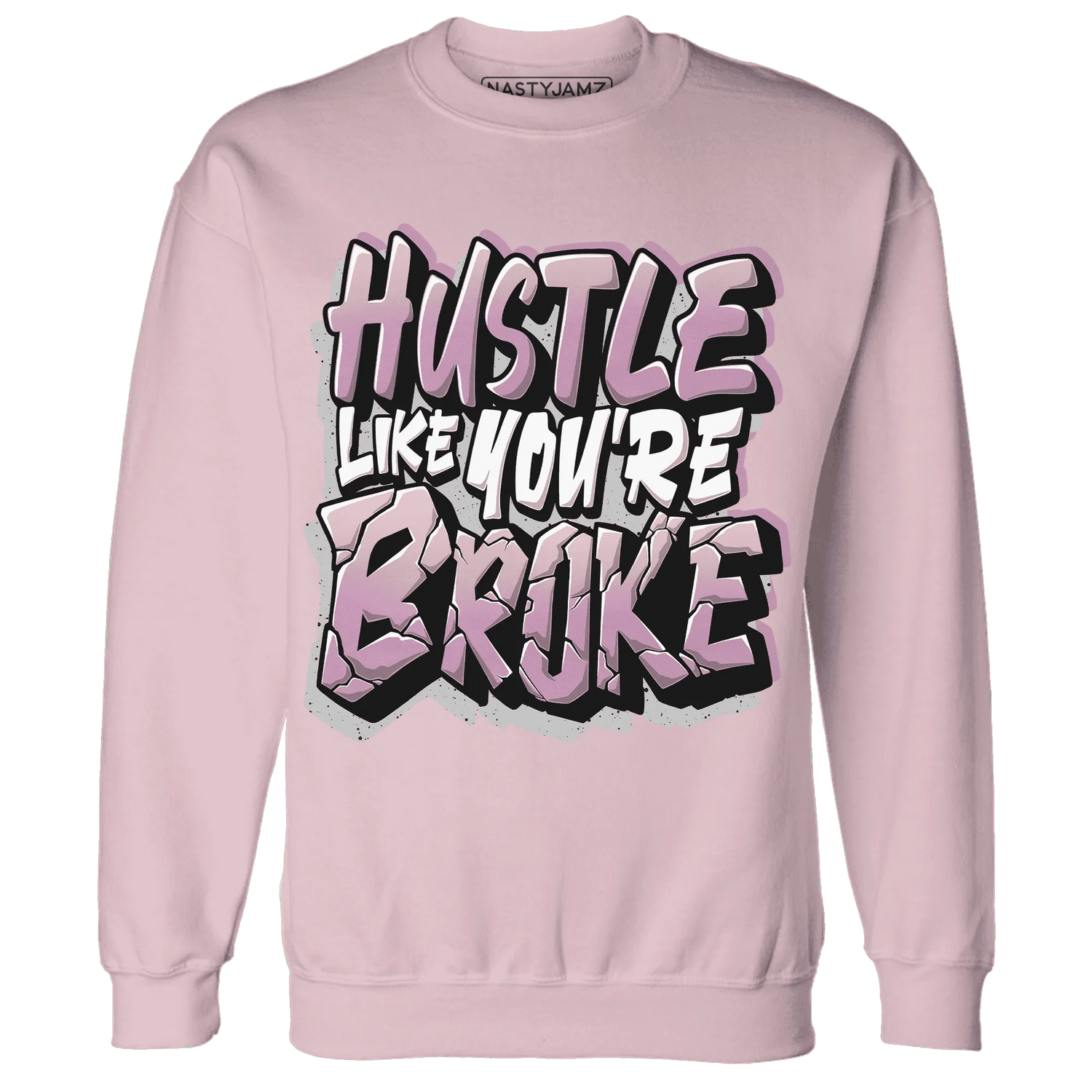 Orchid-Neutral-Grey-Black-White-4s-NastyJamz-Sweatshirt-Match-Hustle-Like-Broke