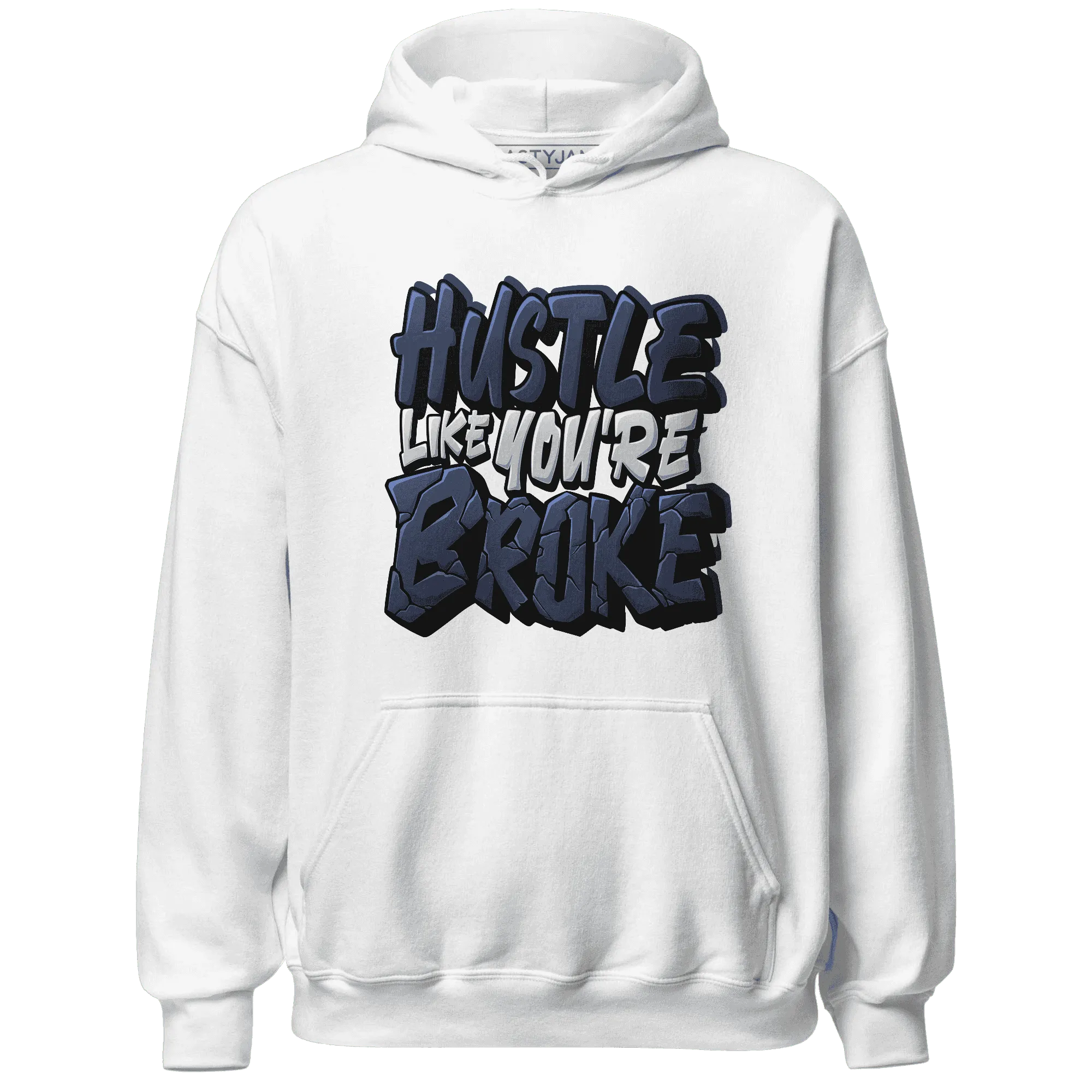 White-Navy-6s-Hoodie-Match-Hustle-Like-Broke