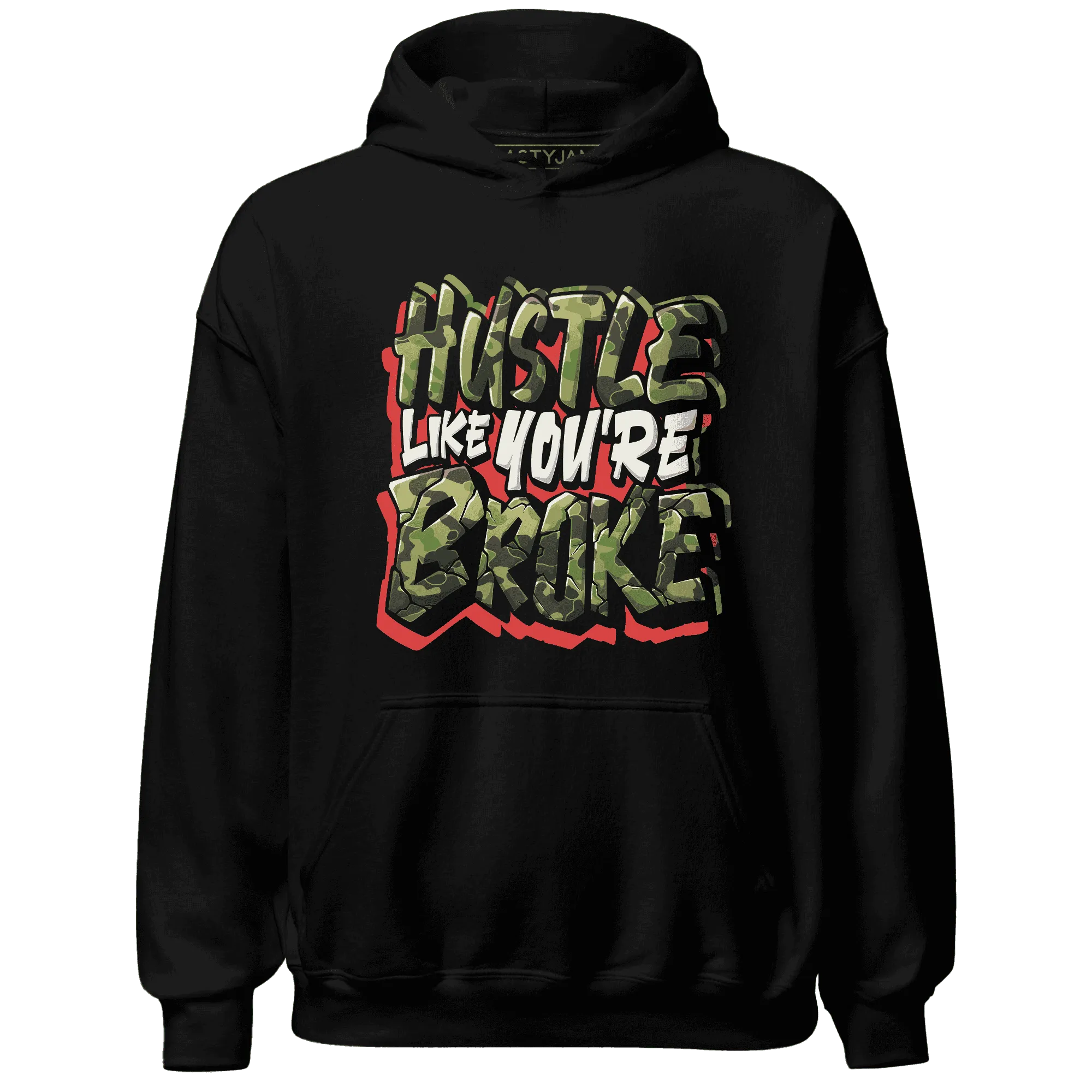 AM-90-Dark-Sage-Solar-Red-NastyJamz-Hoodie-Match-Hustle-Like-Broke