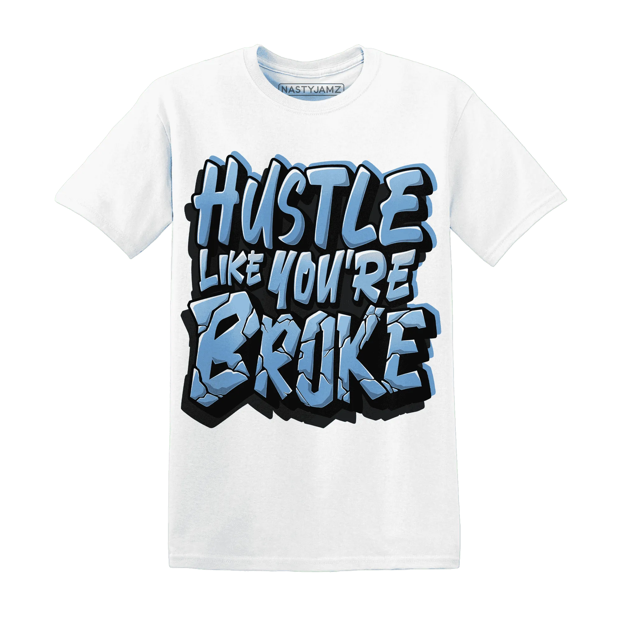 NastyJamz-AM-Plus-Black-Univercitii-Blue-T-Shirt-Match-Hustle-Like-Broke