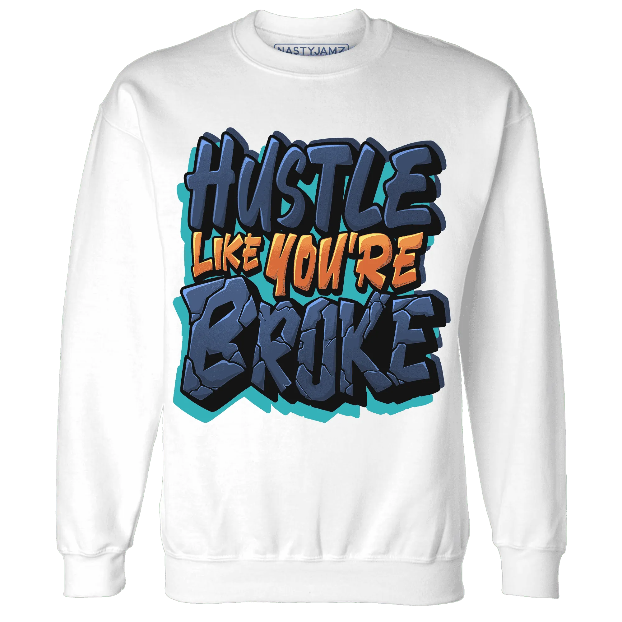 NastyJamz-AM-Plus-Drift-Midnight-Navy-Total-Orange-Dusty-Cactus-Sweatshirt-Match-Hustle-Like-Broke