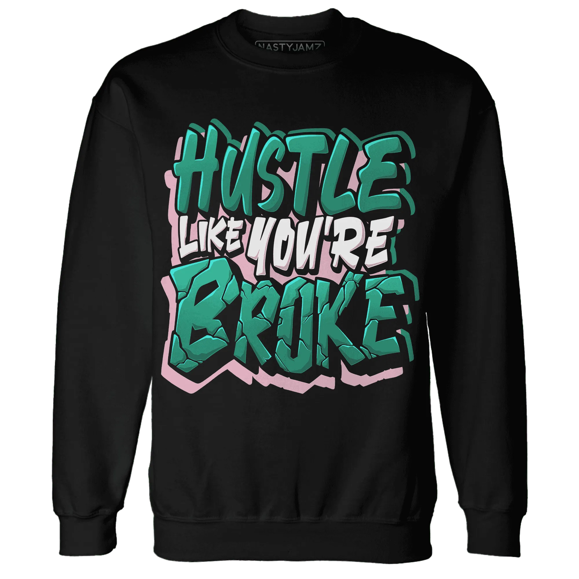 NastyJamz-Dunk-Pink-Malachite-Medium-Soft-Low-Sail-Sweatshirt-Match-Hustle-Like-Broke