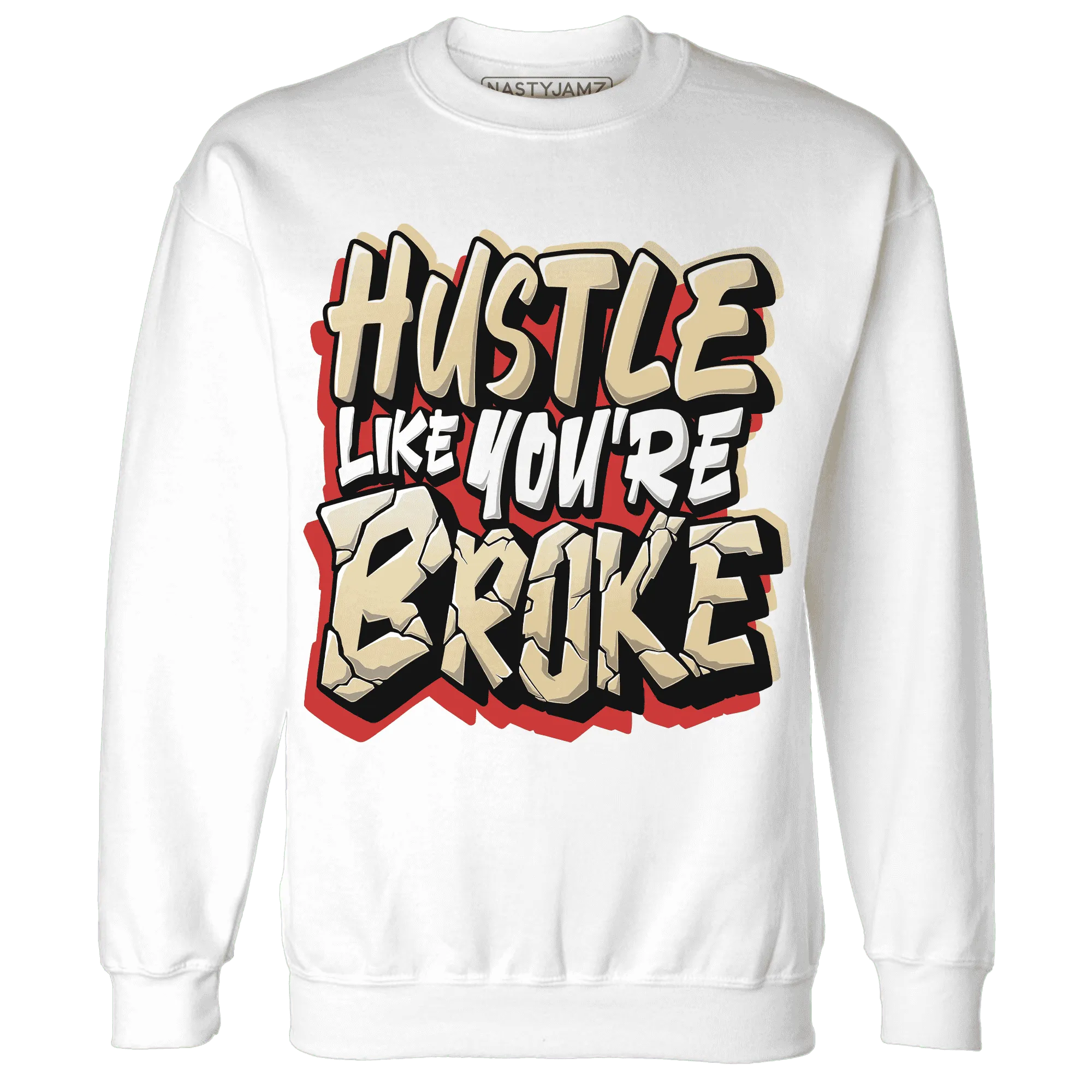 Dunk-Strawberry-Waffle-NastyJamz-Sweatshirt-Match-Hustle-Like-Broke