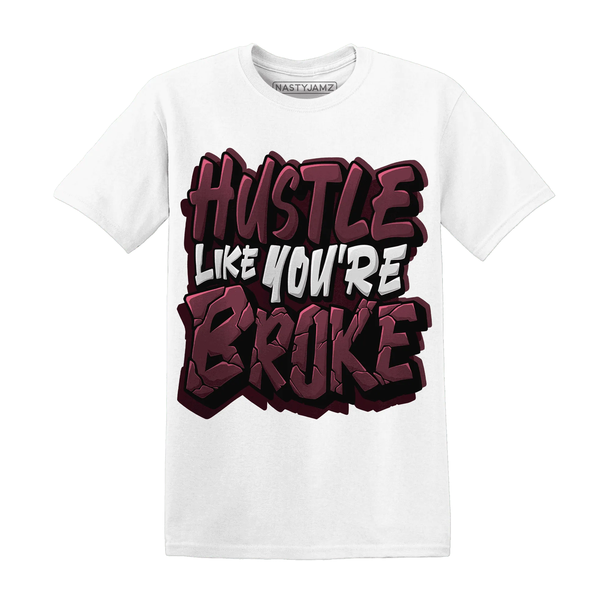NastyJamz-VaporMax-Night-Maron-Burgundy-T-Shirt-Match-Hustle-Like-Broke