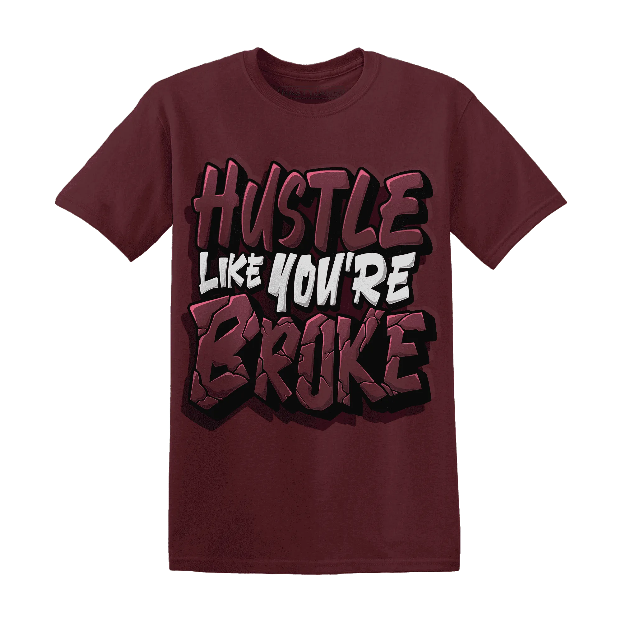 NastyJamz-VaporMax-Night-Maron-Burgundy-T-Shirt-Match-Hustle-Like-Broke