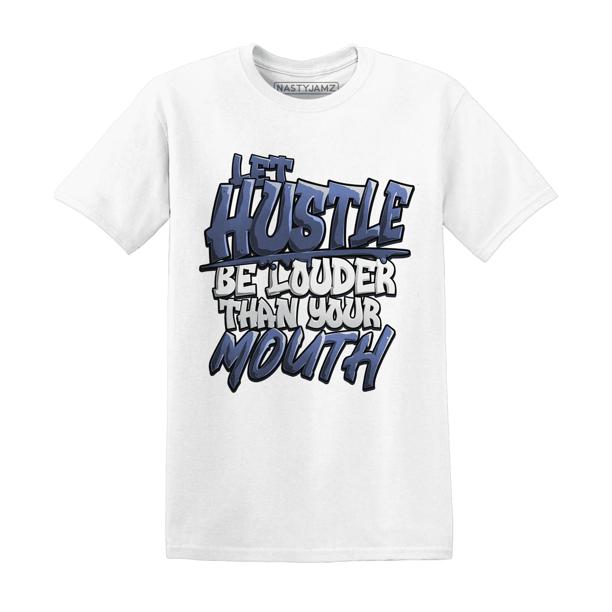 NastyJamz-Low-Diffused-Blue-11s-T-Shirt-Match-Hustle-Louder