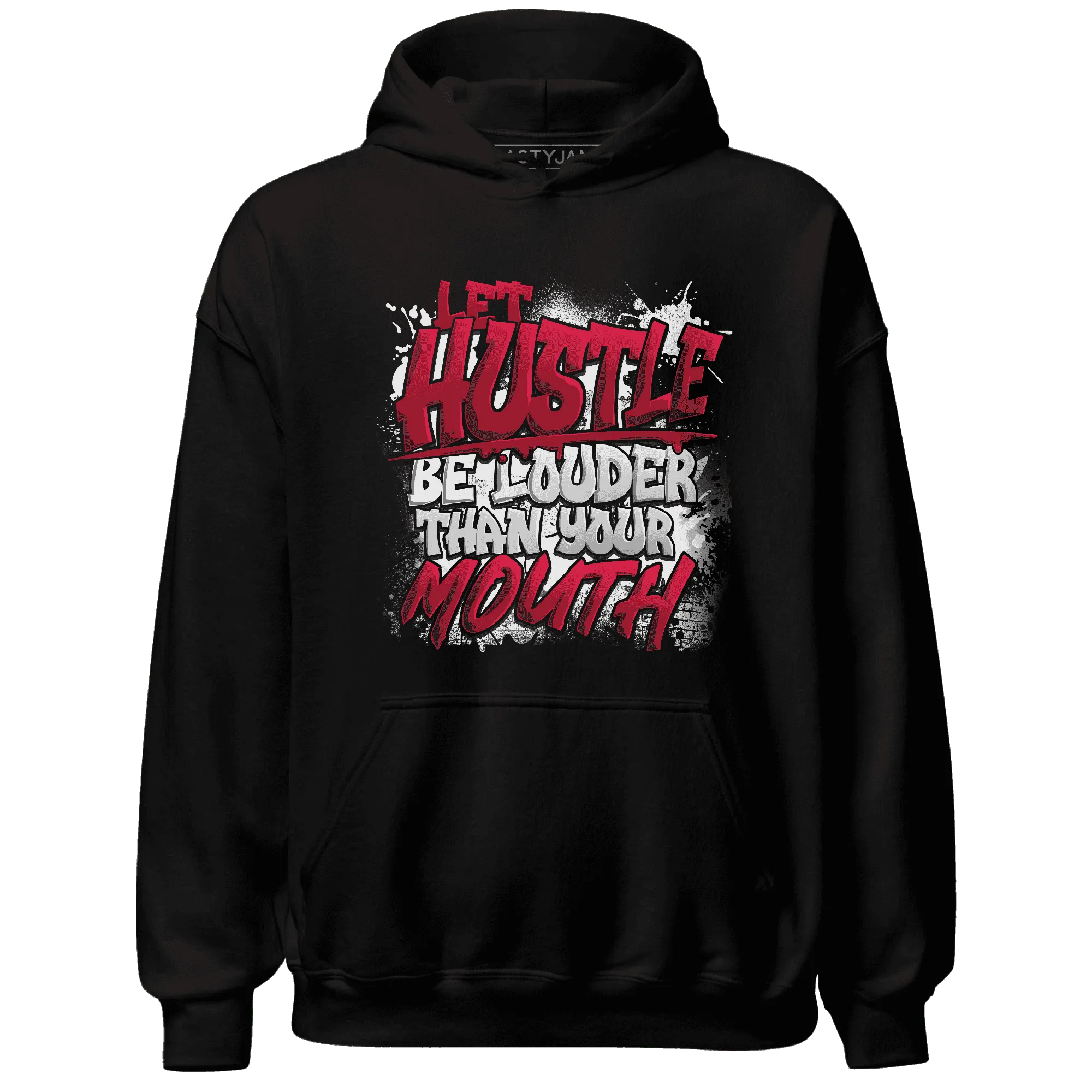 NastyJamz-Retro-Red-Taxi-12s-Hoodie-Match-Hustle-Louder