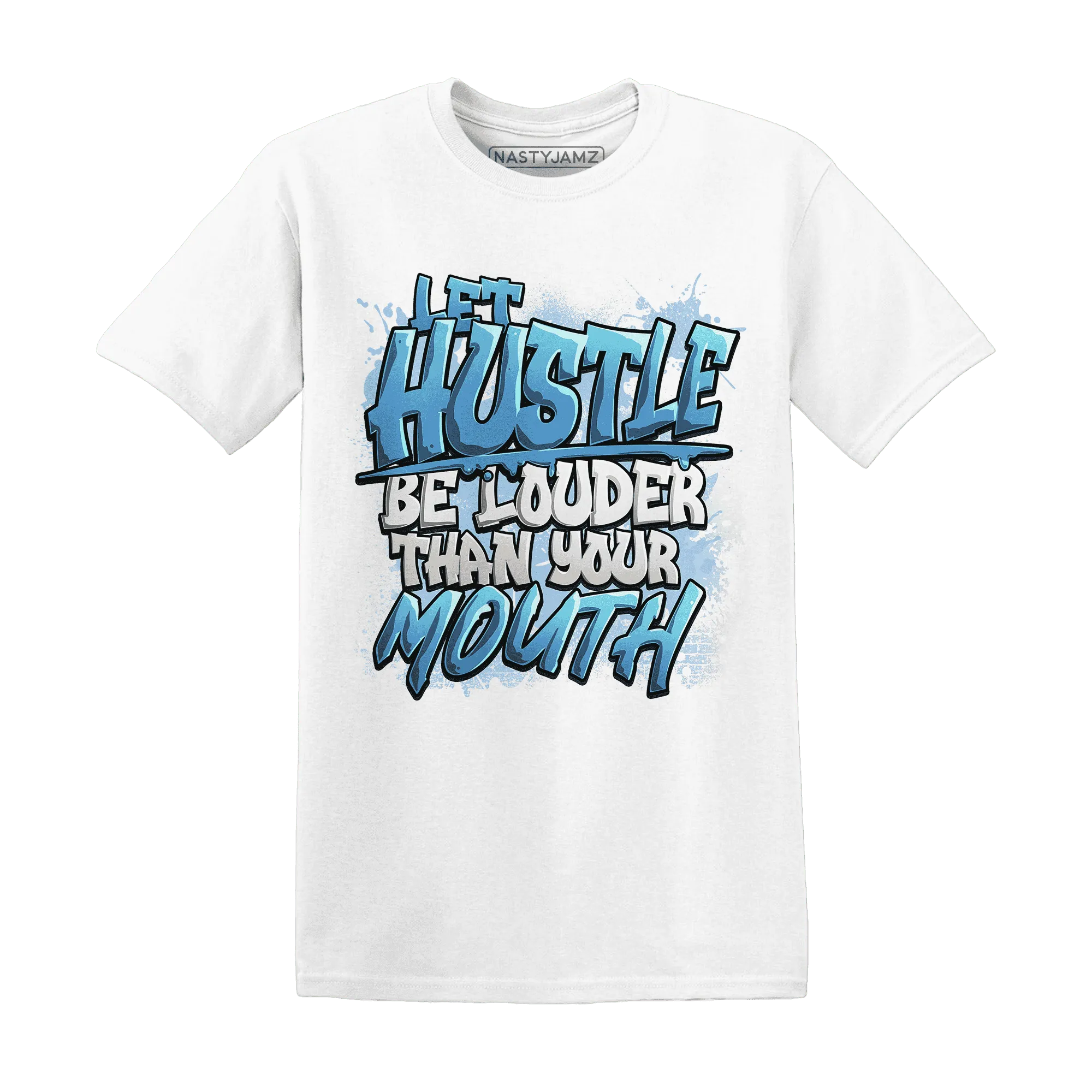NastyJamz-Carolina-Blue-Univercitii-17s-T-Shirt-Match-Hustle-Louder