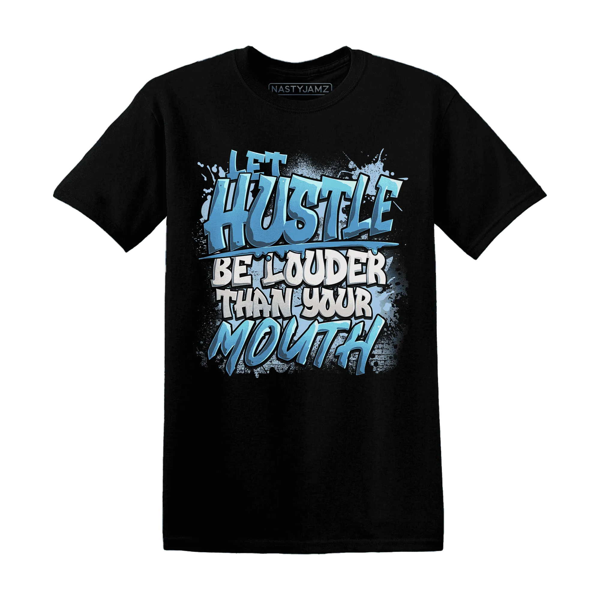 NastyJamz-Carolina-Blue-Univercitii-17s-T-Shirt-Match-Hustle-Louder