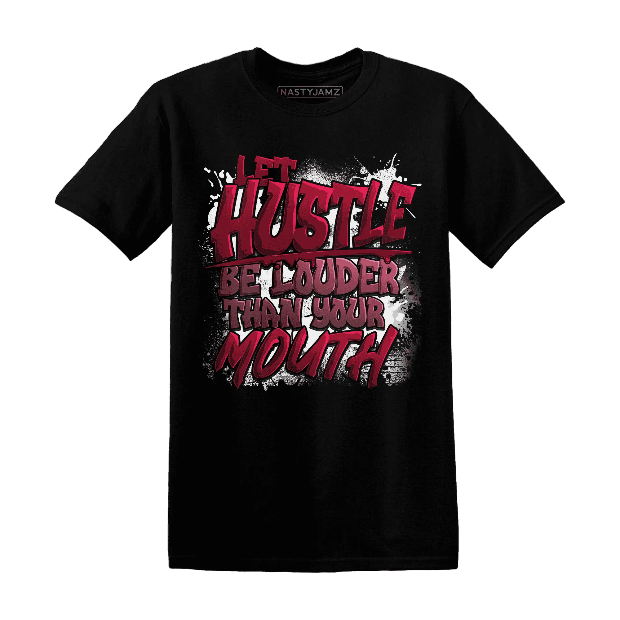 NastyJamz-High-White-Team-Red-1s-T-Shirt-Match-Hustle-Louder