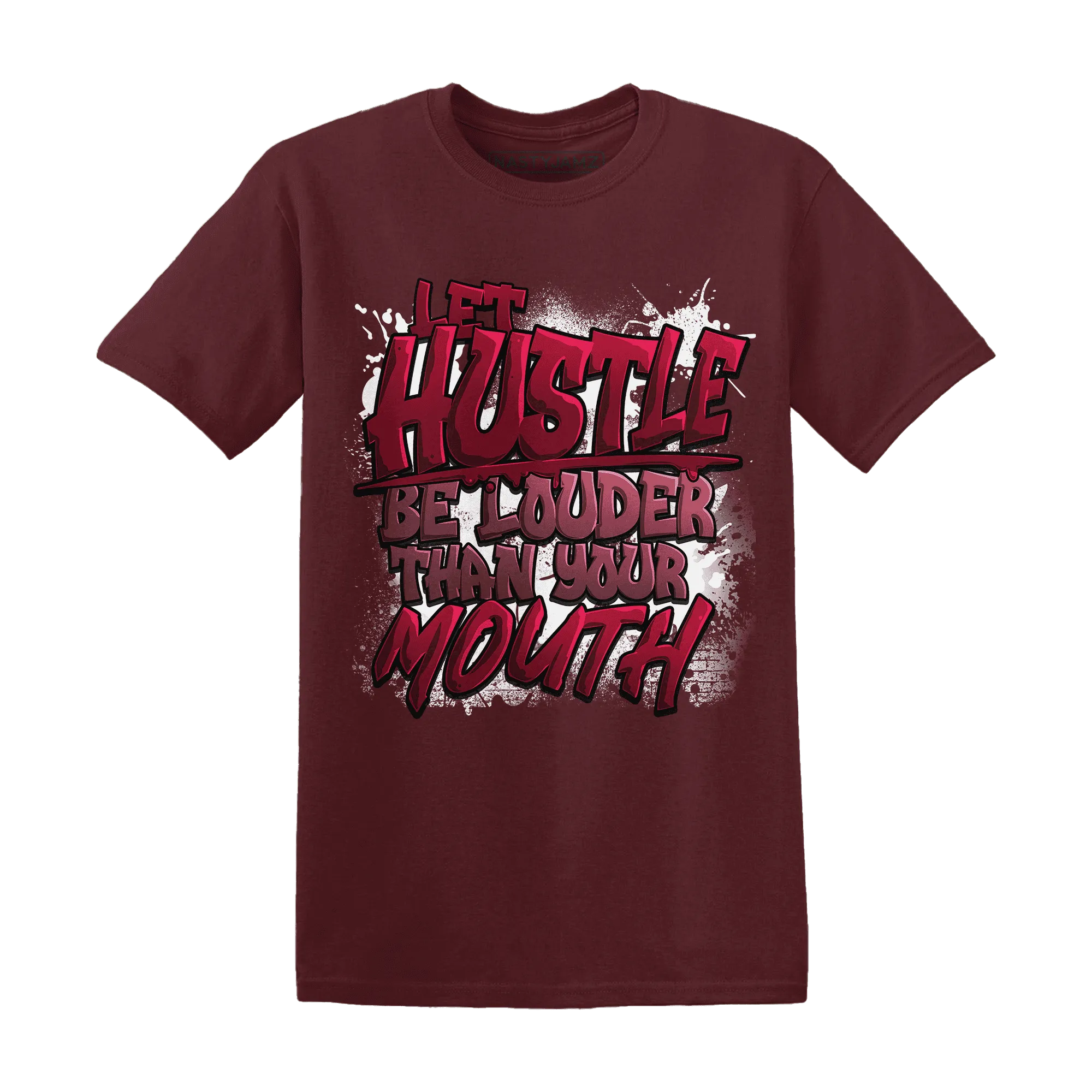 NastyJamz-High-White-Team-Red-1s-T-Shirt-Match-Hustle-Louder