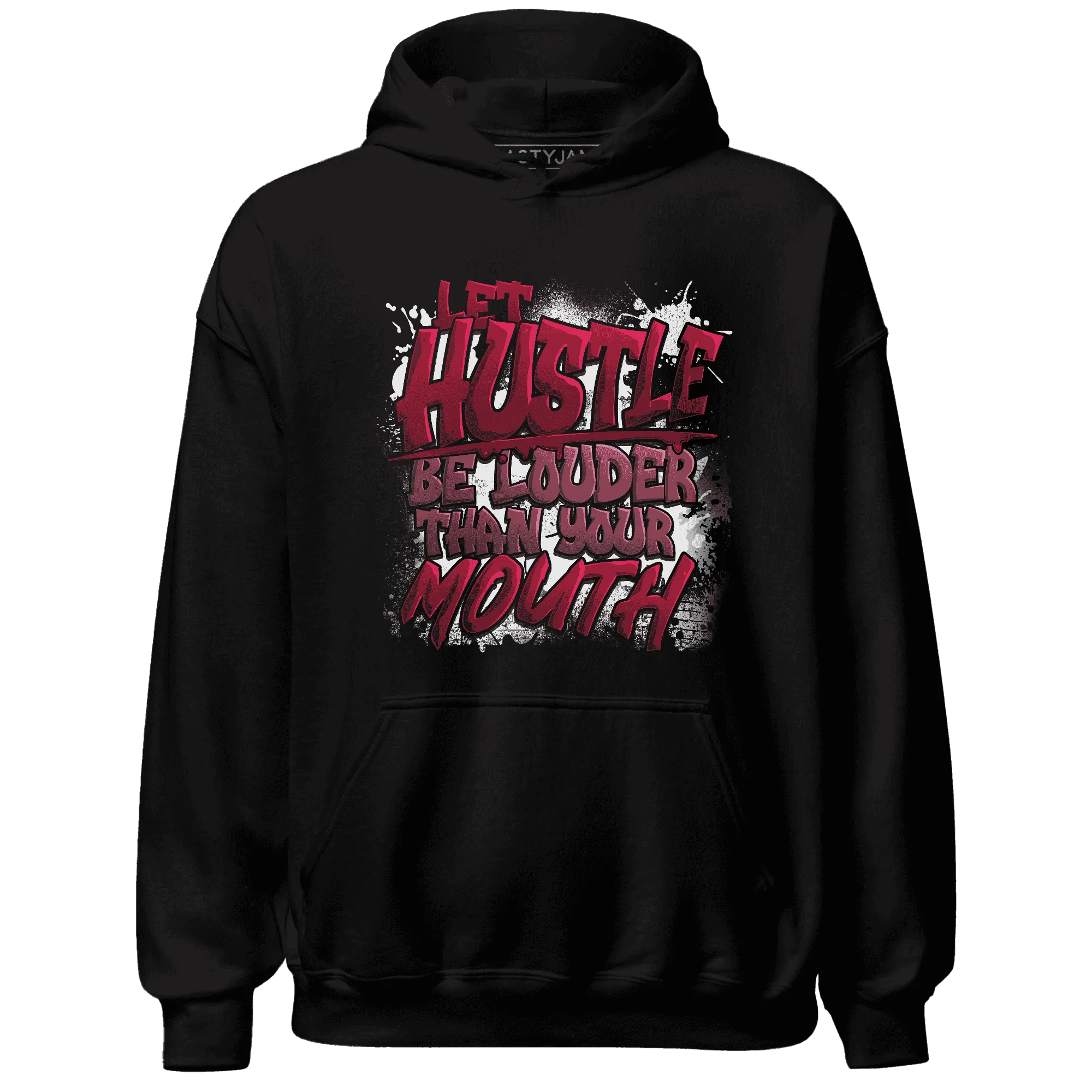 NastyJamz-High-White-Team-Red-1s-Hoodie-Match-Hustle-Louder