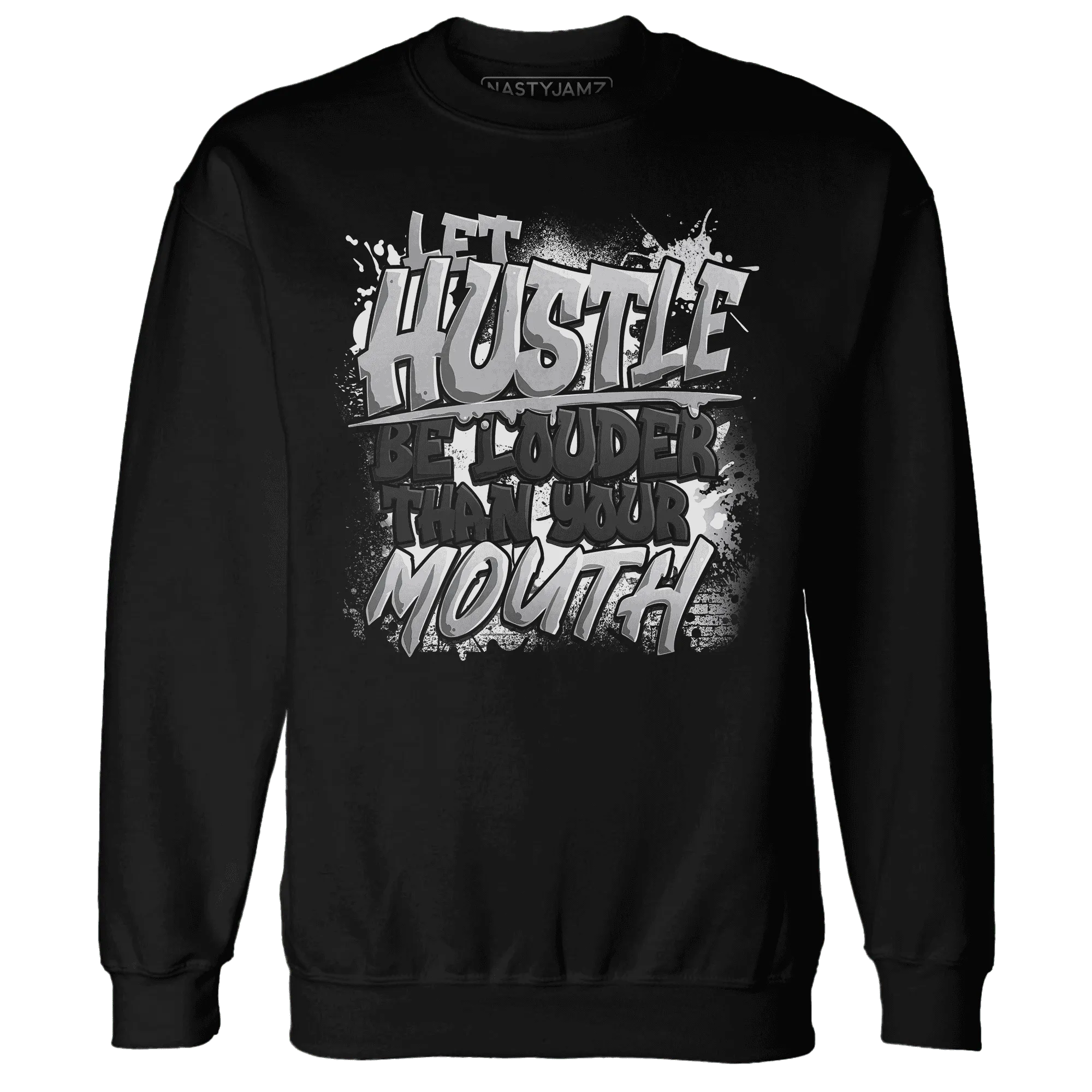 NastyJamz-Wolf-Grey-1s-Sweatshirt-Match-Hustle-Louder
