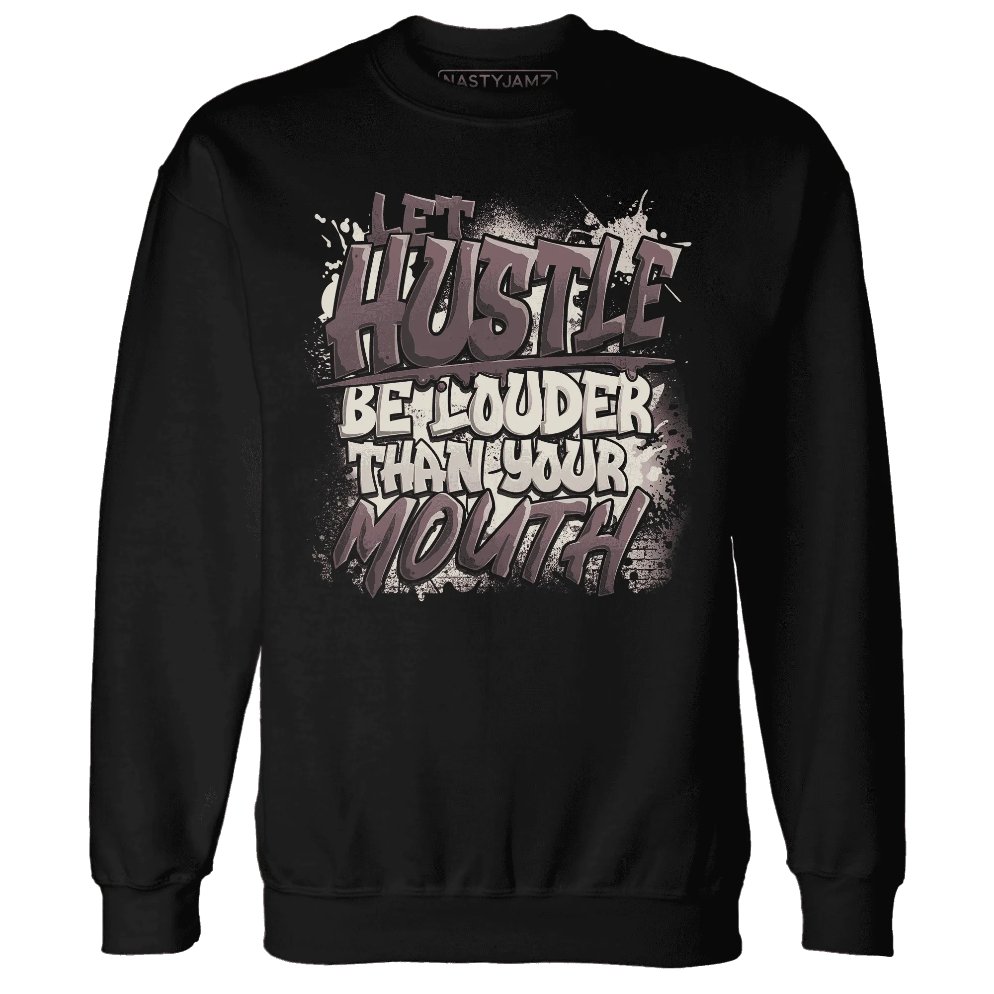 NastyJamz-Burgundy-Crush-3s-Sweatshirt-Match-Hustle-Louder