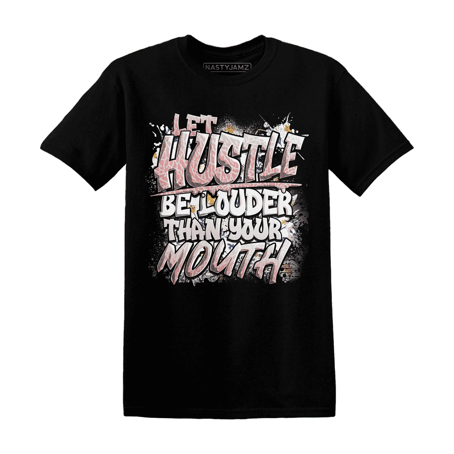 NastyJamz-Red-Stardust-3s-T-Shirt-Match-Hustle-Louder