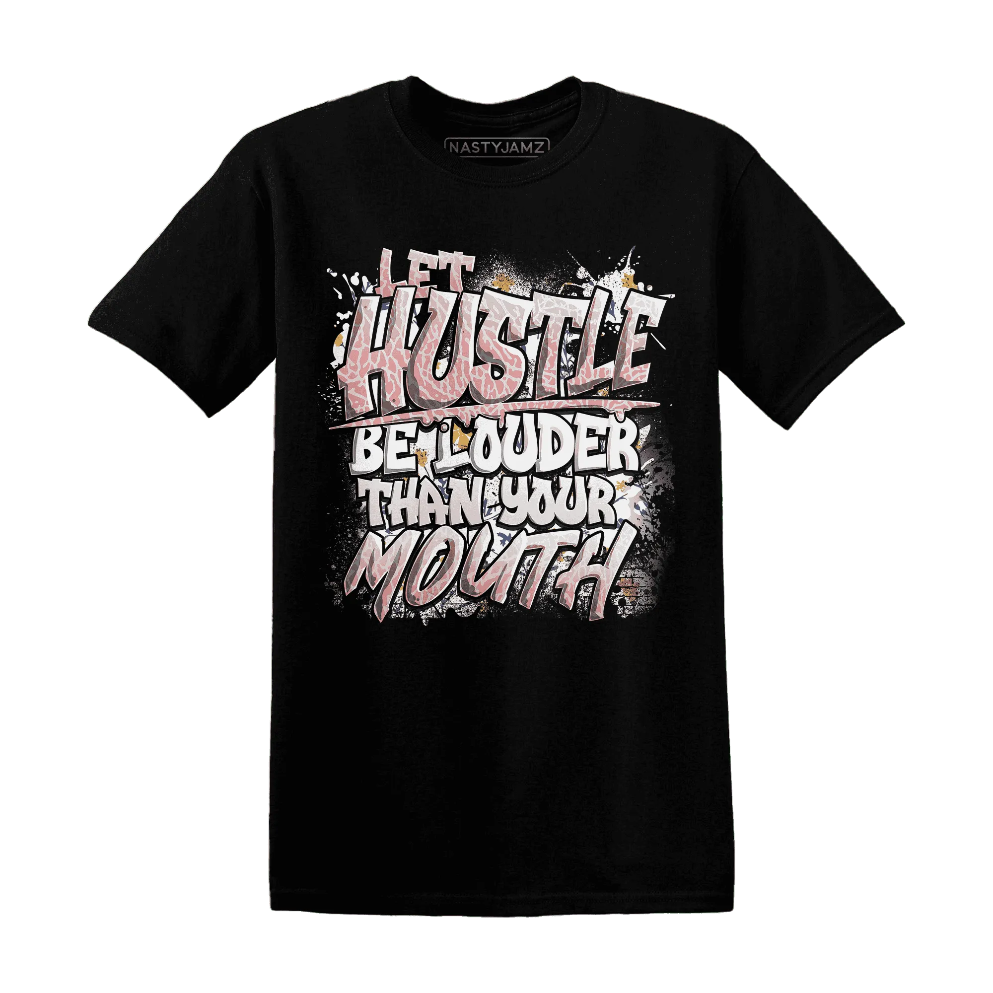 NastyJamz-Red-Stardust-3s-T-Shirt-Match-Hustle-Louder
