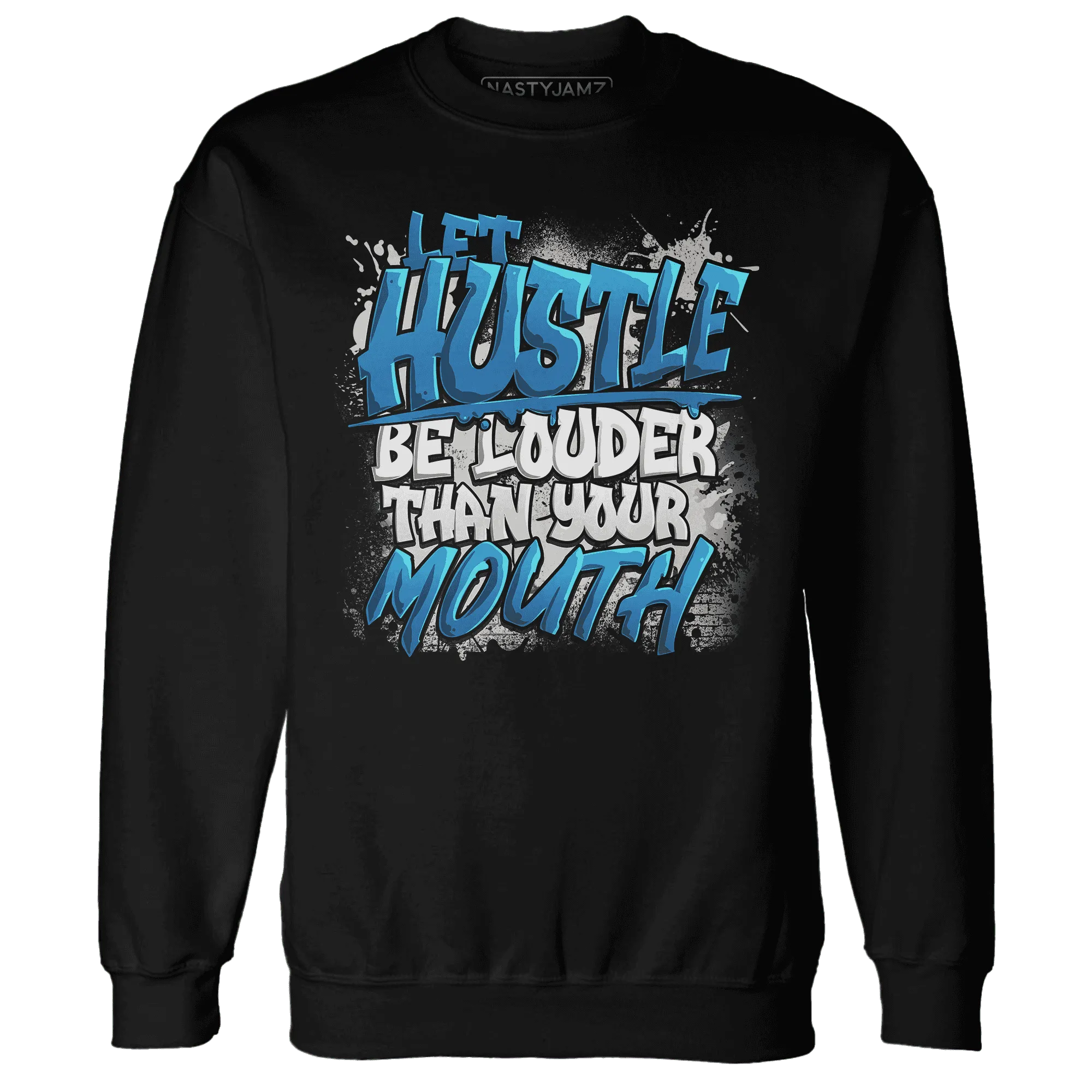 NastyJamz-Industrial-Blue-4s-Sweatshirt-Match-Hustle-Louder