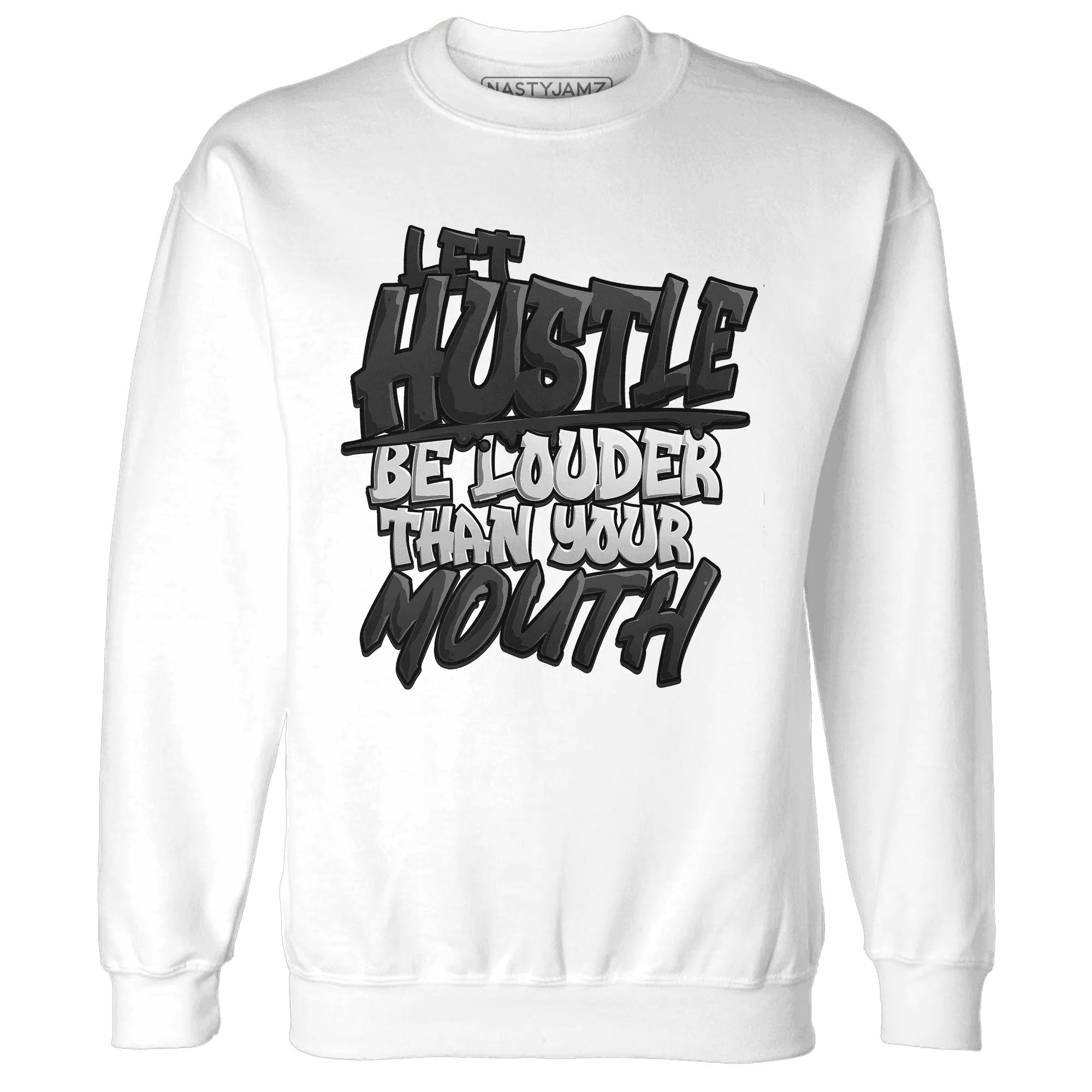 NastyJamz-White-Thunder-4s-Sweatshirt-Match-Hustle-Louder