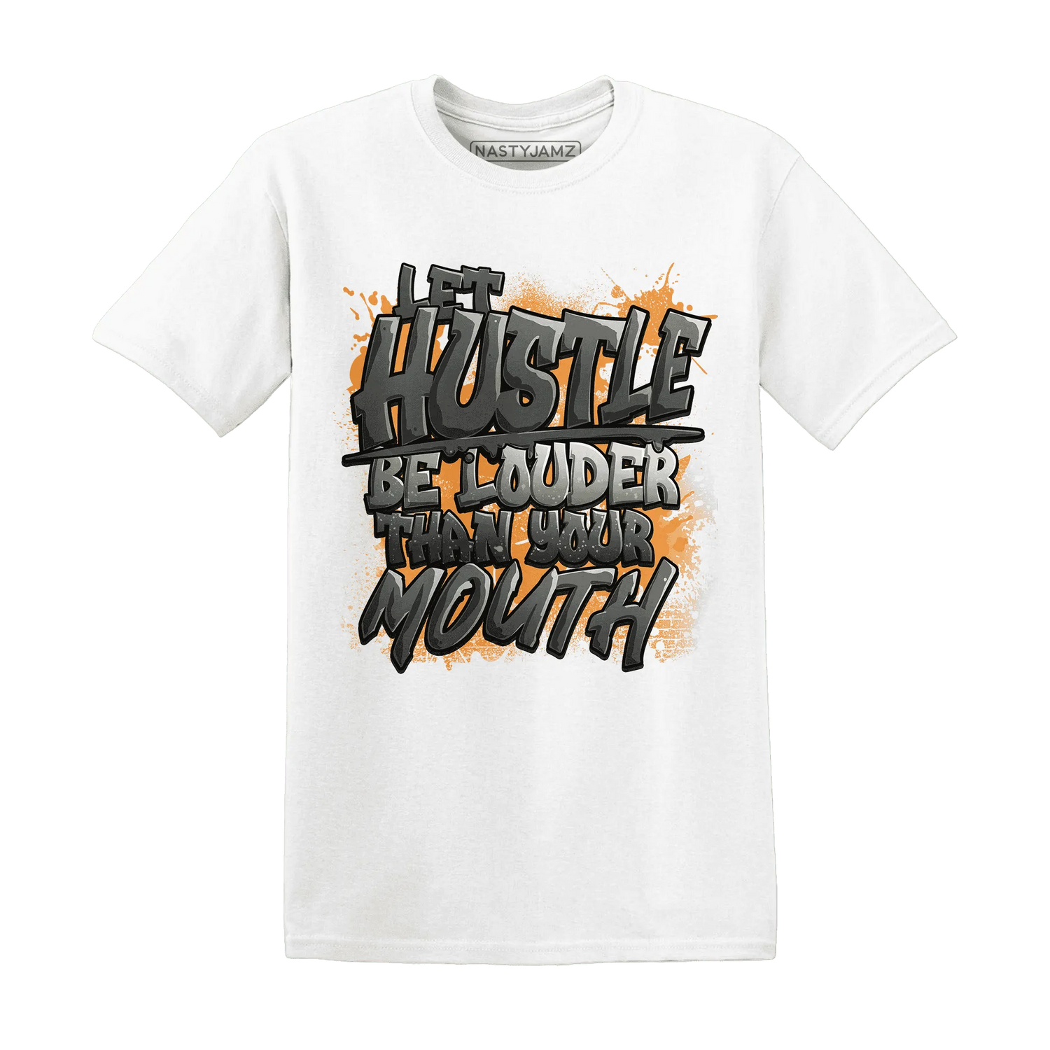 NastyJamz-Fear-Pack-3s-T-Shirt-Match-Hustle-Louder