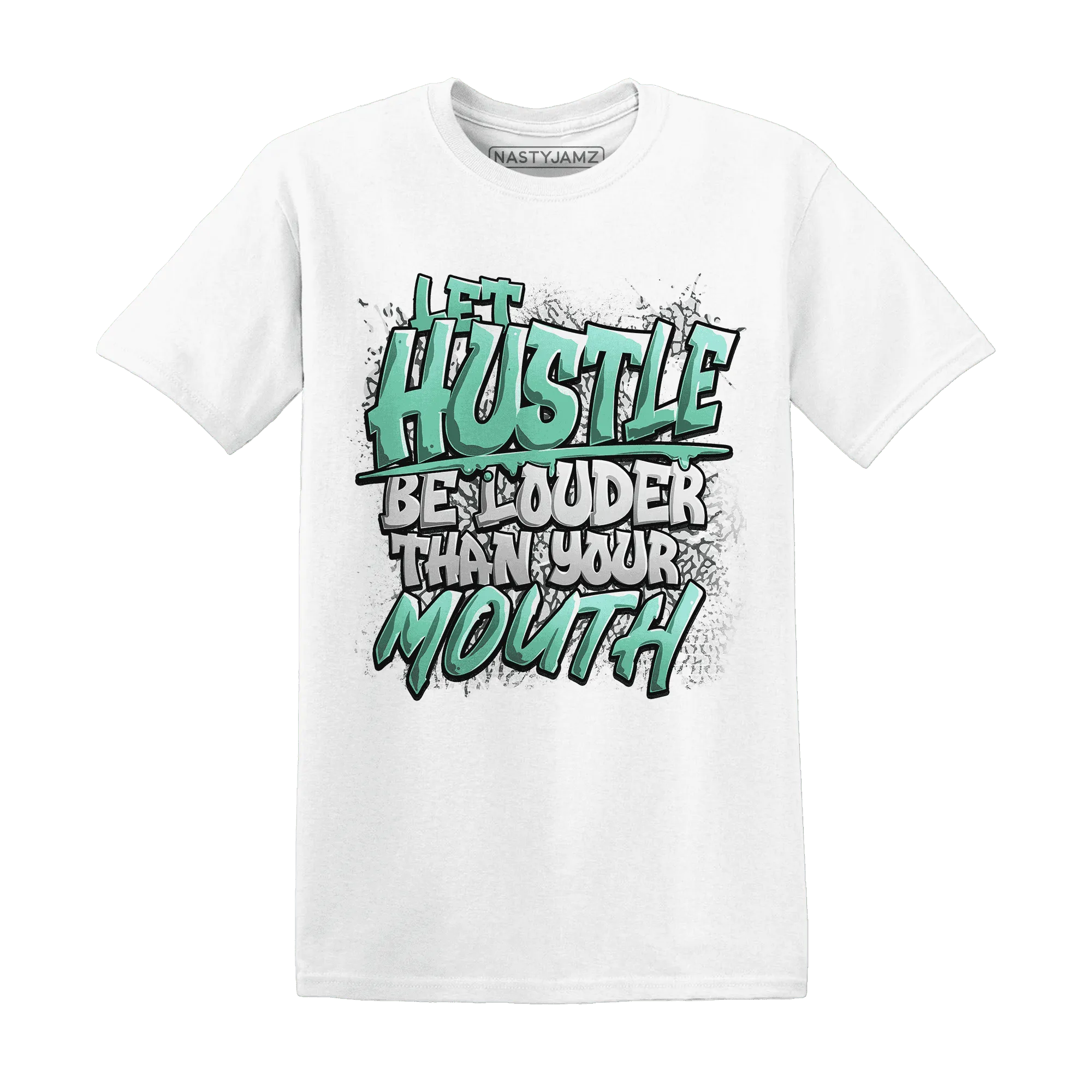 NastyJamz-Green-Glow-3s-T-Shirt-Match-Hustle-Louder