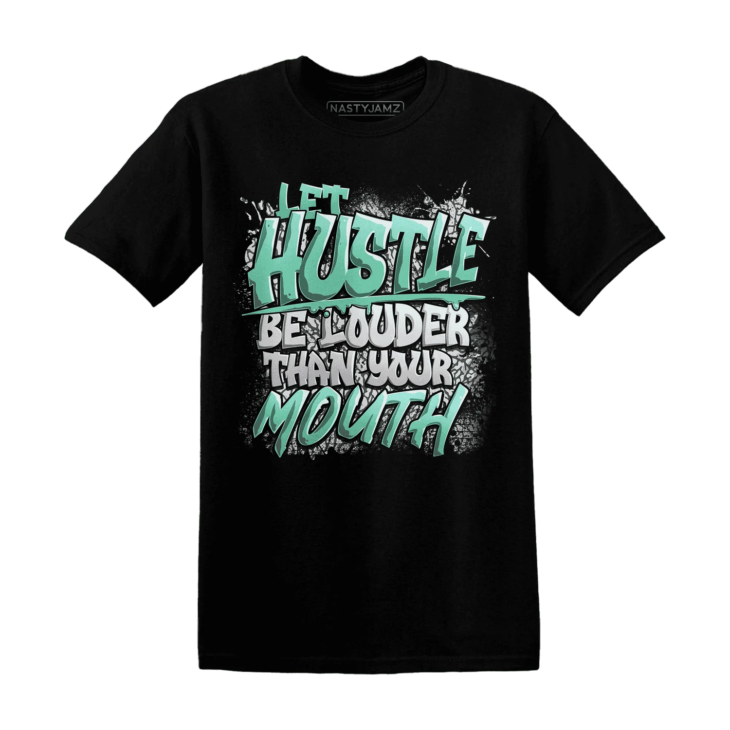 NastyJamz-Green-Glow-3s-T-Shirt-Match-Hustle-Louder