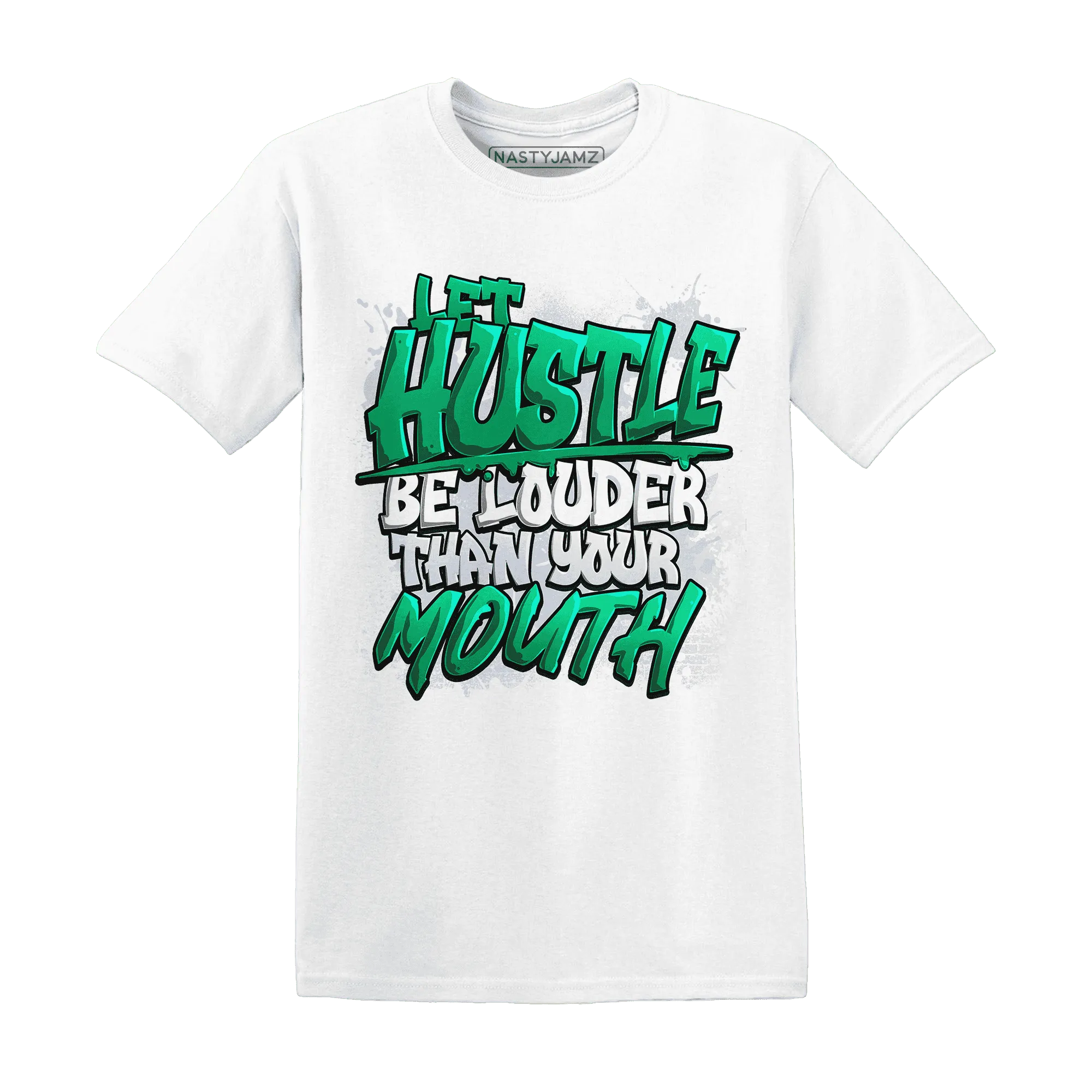 NastyJamz-Lucky-Green-5s-T-Shirt-Match-Hustle-Louder