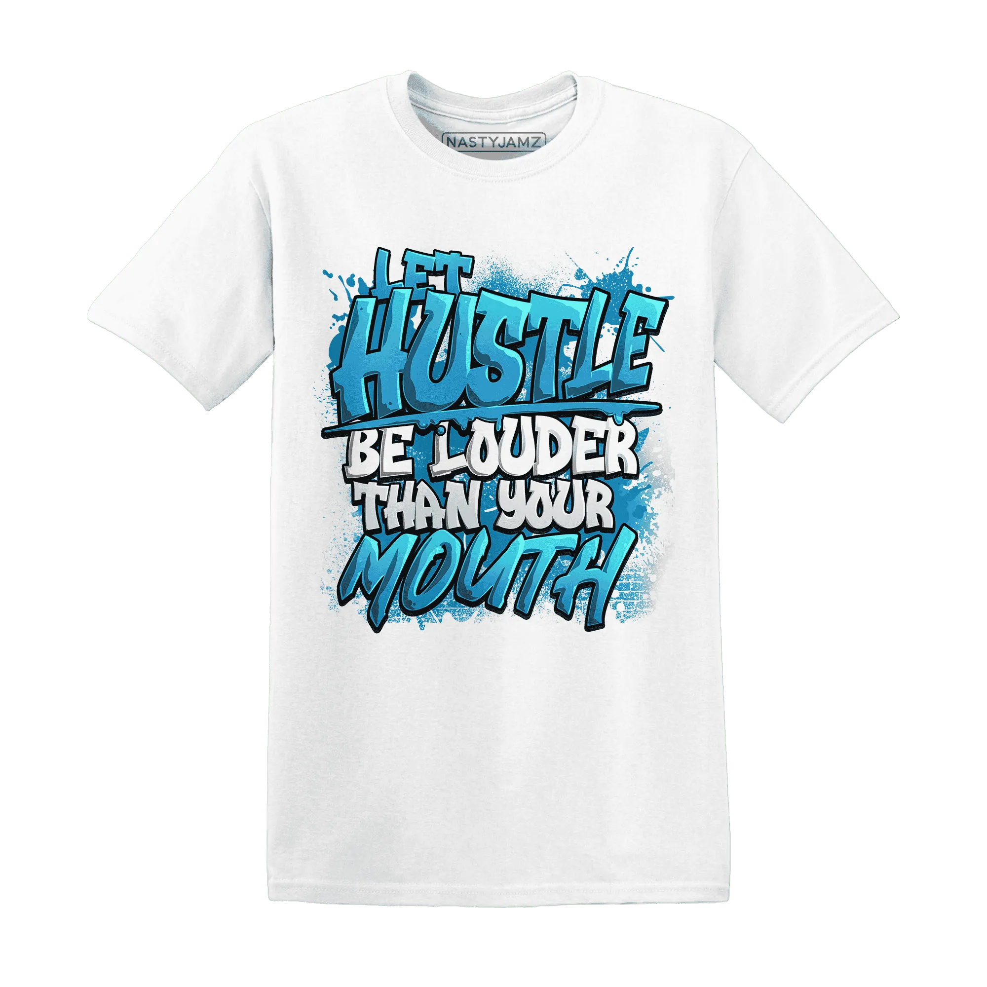 NastyJamz-Powder-Blue-9s-T-Shirt-Match-Hustle-Louder