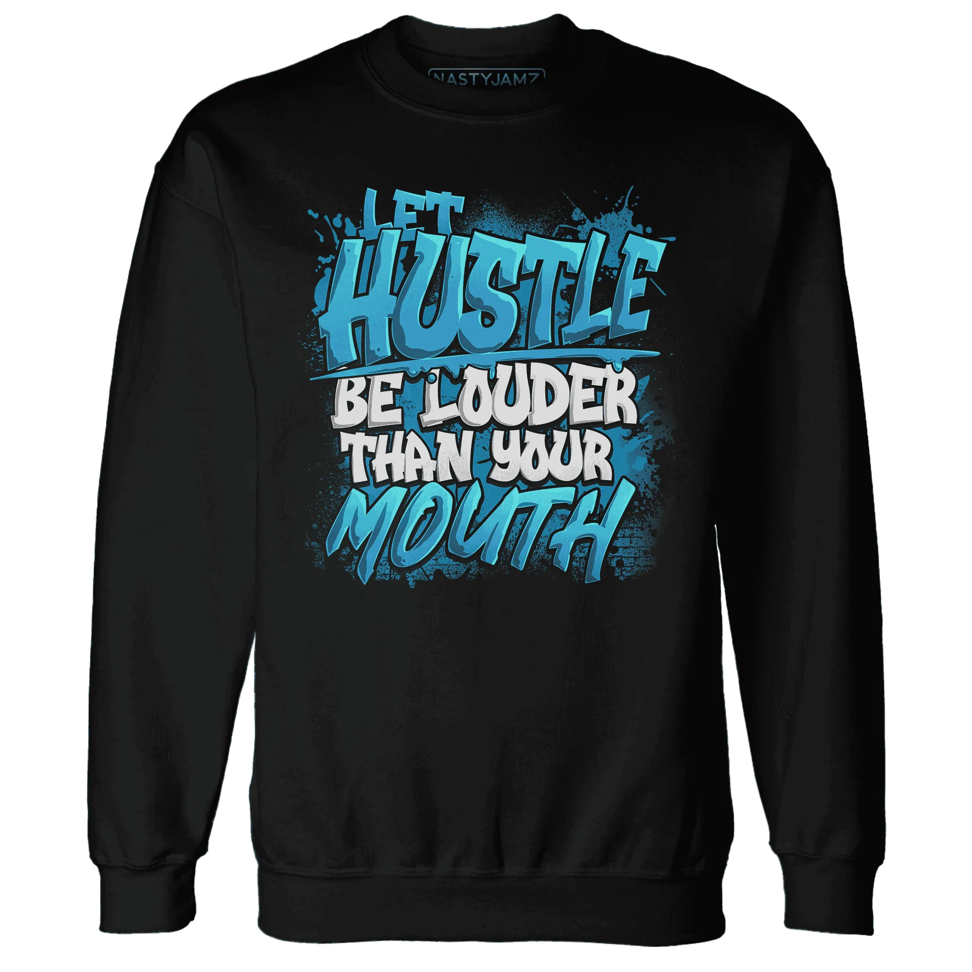 NastyJamz-Powder-Blue-9s-Sweatshirt-Match-Hustle-Louder