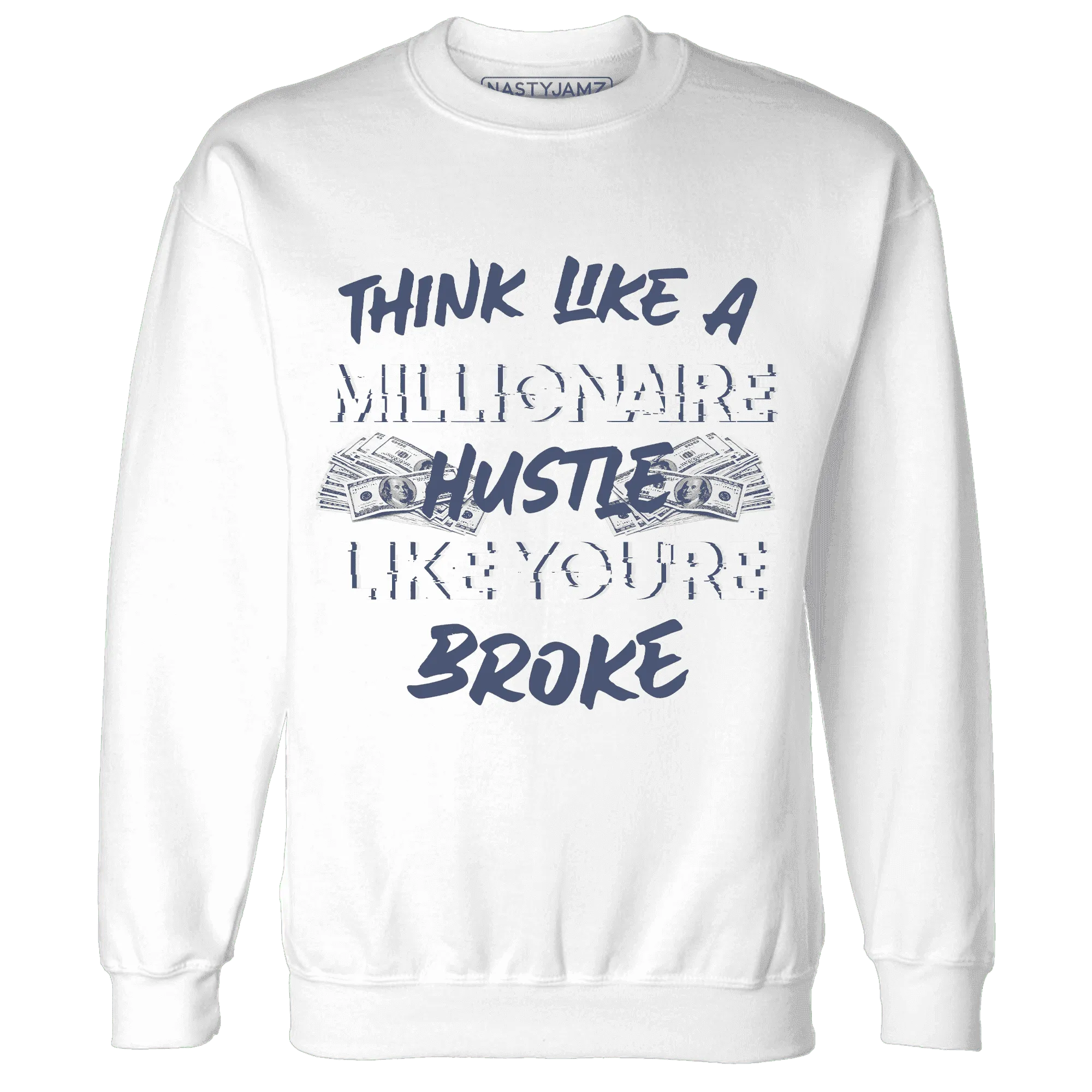 Low-Diffused-Blue-11s-Sweatshirt-Match-Hustle-Millionaire