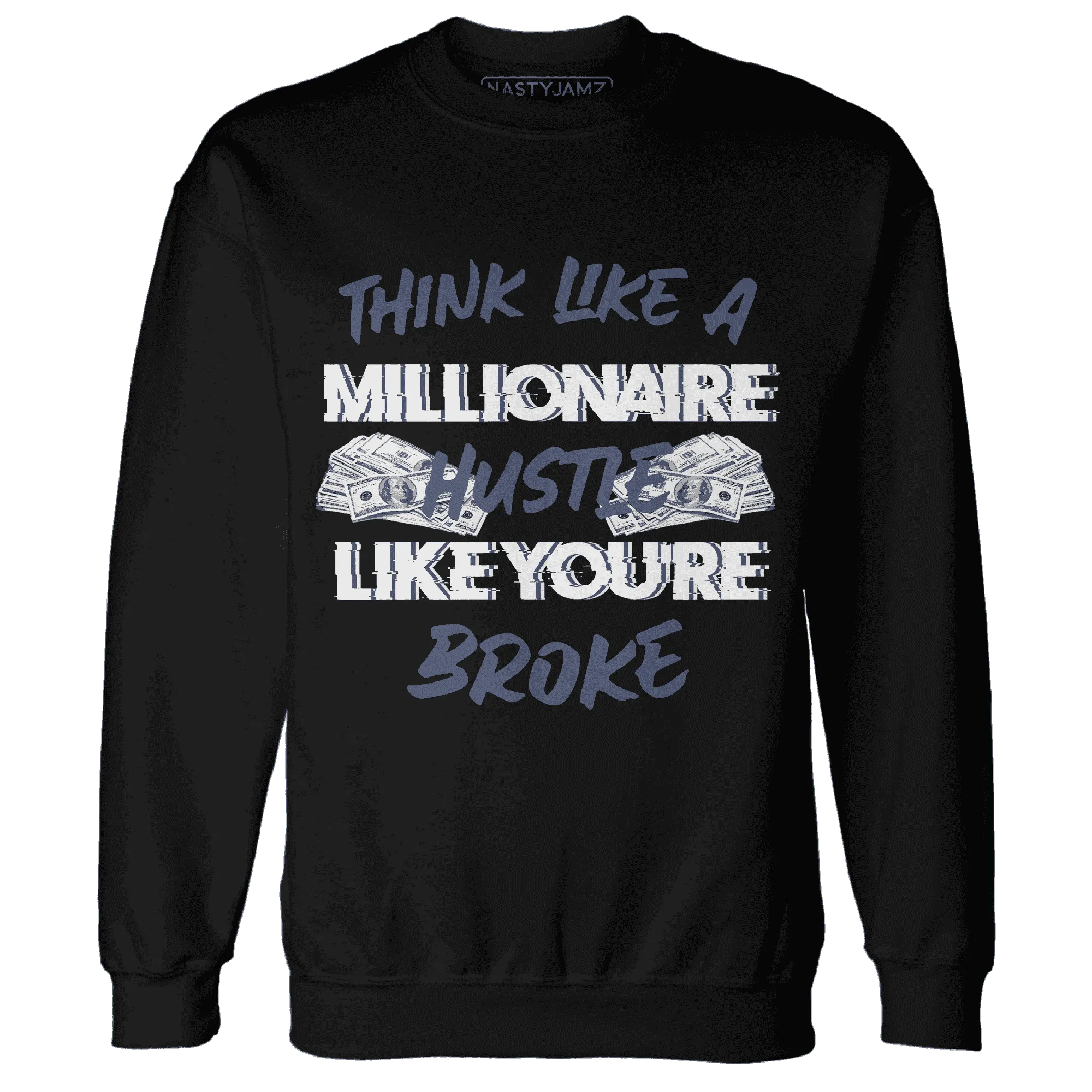 Low-Diffused-Blue-11s-Sweatshirt-Match-Hustle-Millionaire