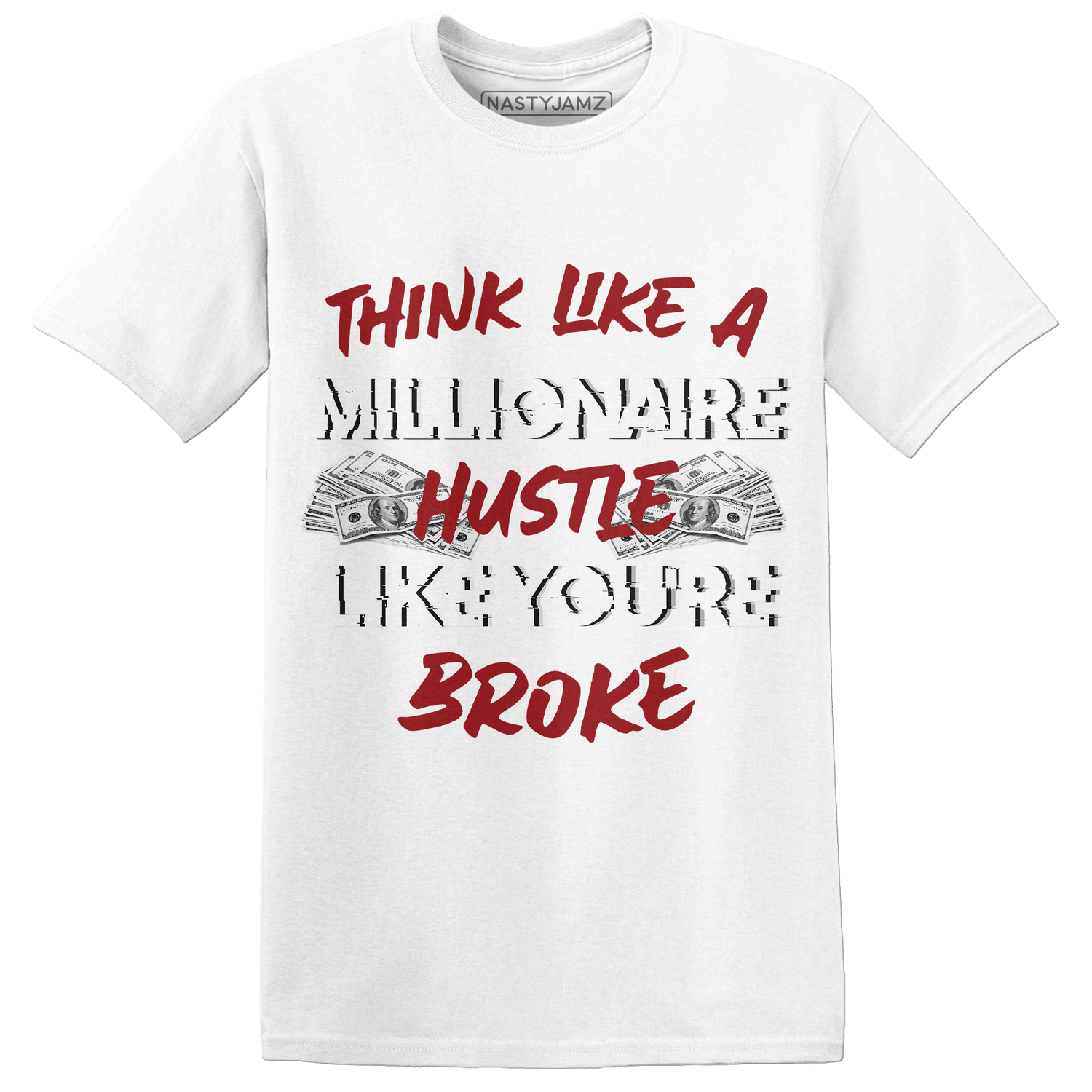 Retro Red Taxi 12s T Shirt Match Hustle Millionaire - NastyJamz