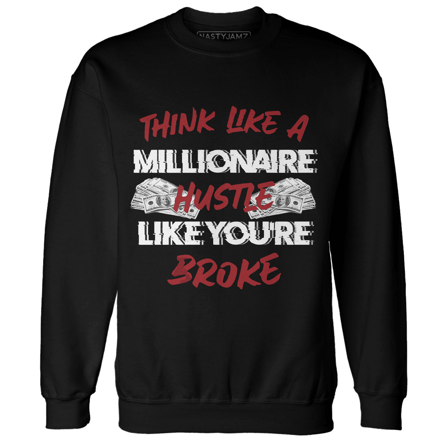 Retro Red Taxi 12s Sweatshirt Match Hustle Millionaire - NastyJamz
