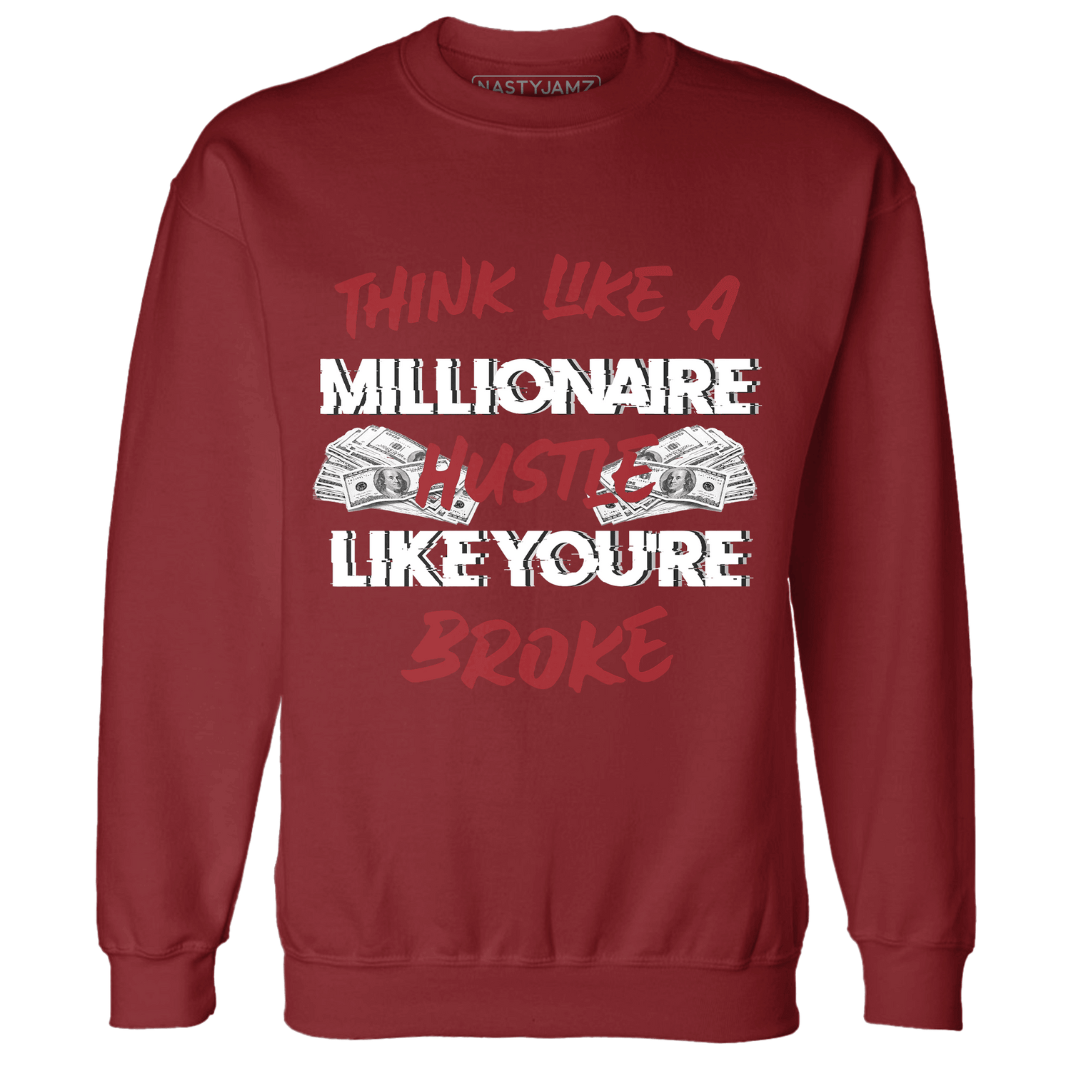 Retro Red Taxi 12s Sweatshirt Match Hustle Millionaire - NastyJamz
