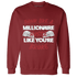 Retro Red Taxi 12s Sweatshirt Match Hustle Millionaire - NastyJamz