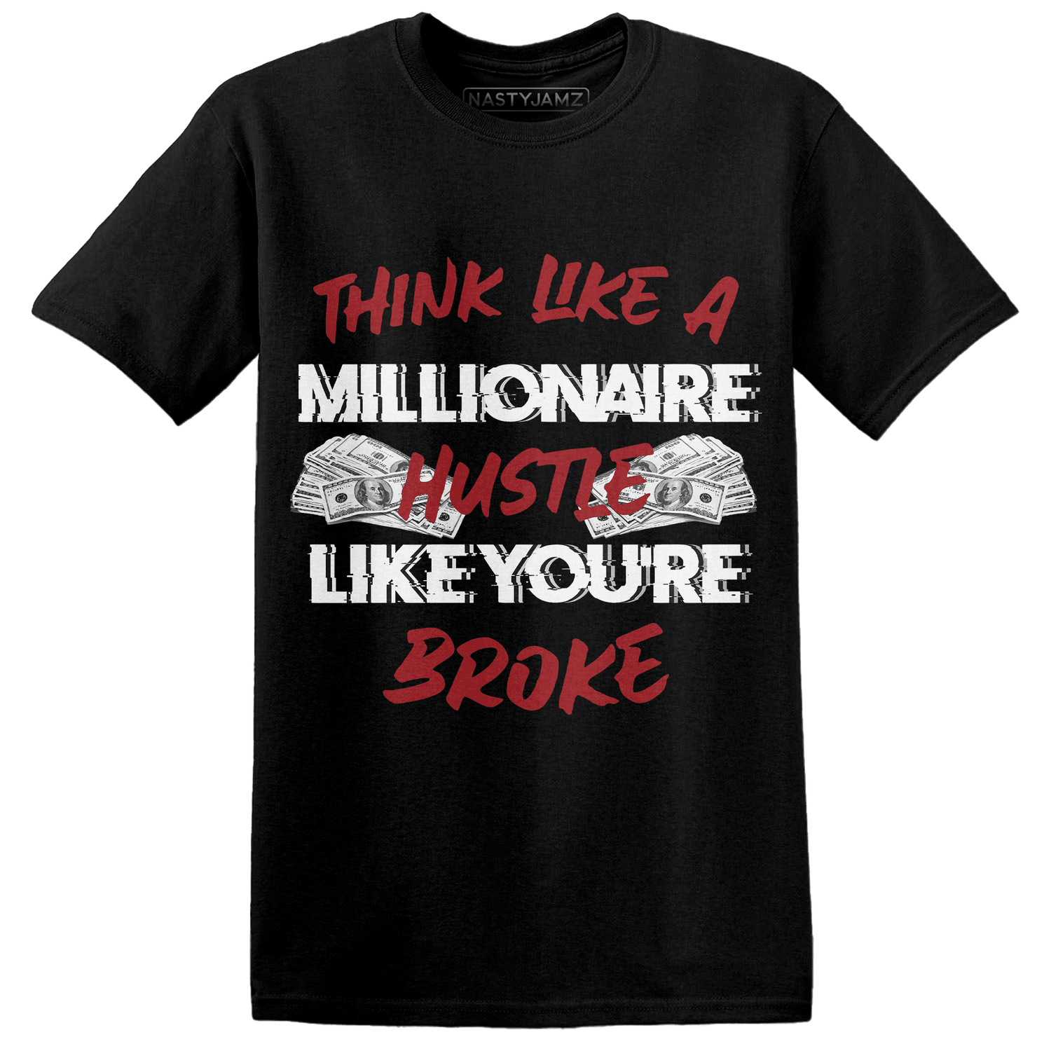 Retro Red Taxi 12s T Shirt Match Hustle Millionaire - NastyJamz