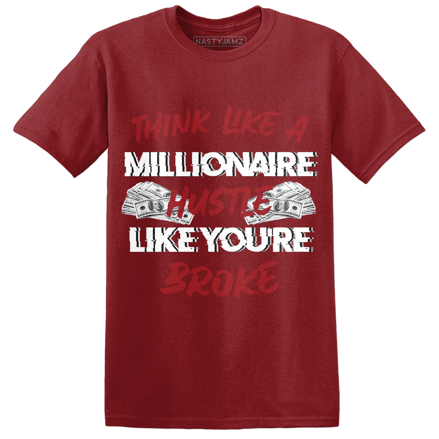 Retro Red Taxi 12s T Shirt Match Hustle Millionaire - NastyJamz