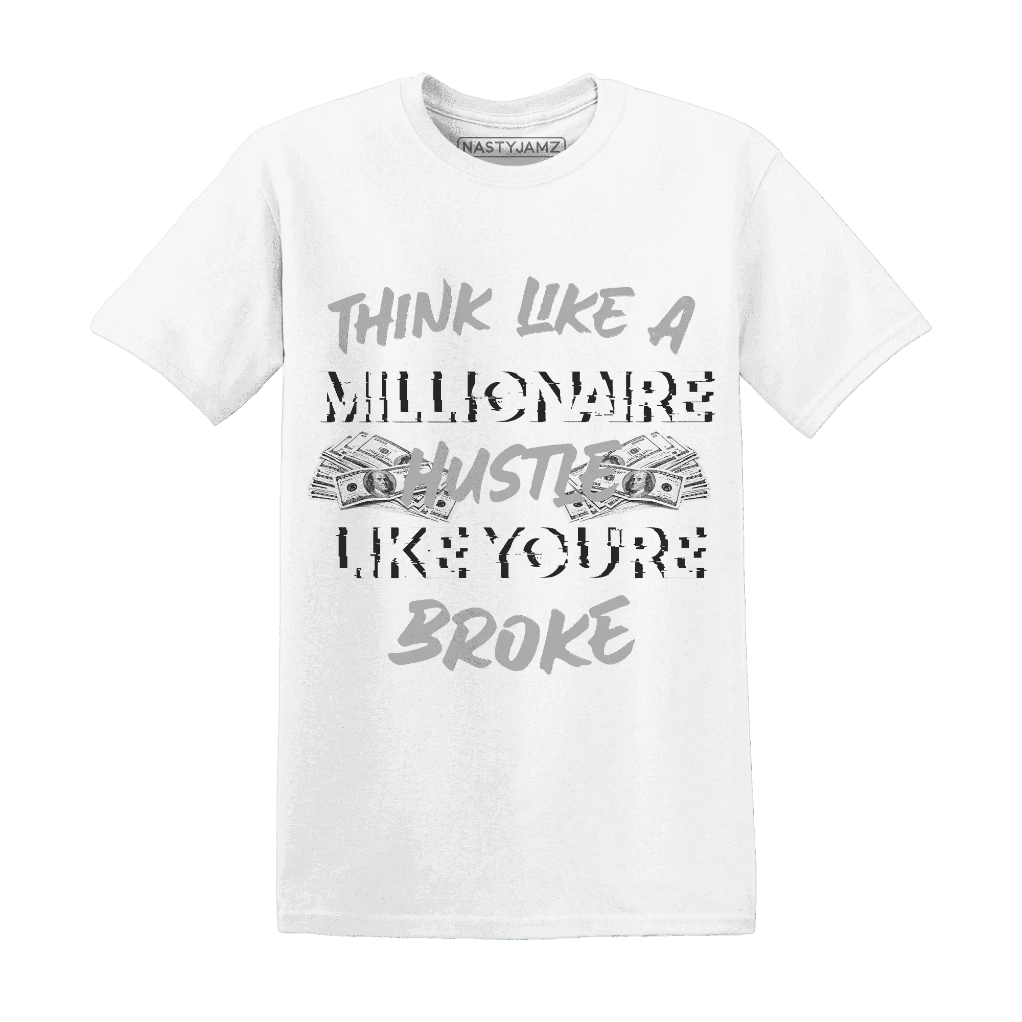 Wolf-Grey-1s-T-Shirt-Match-Hustle-Millionaire
