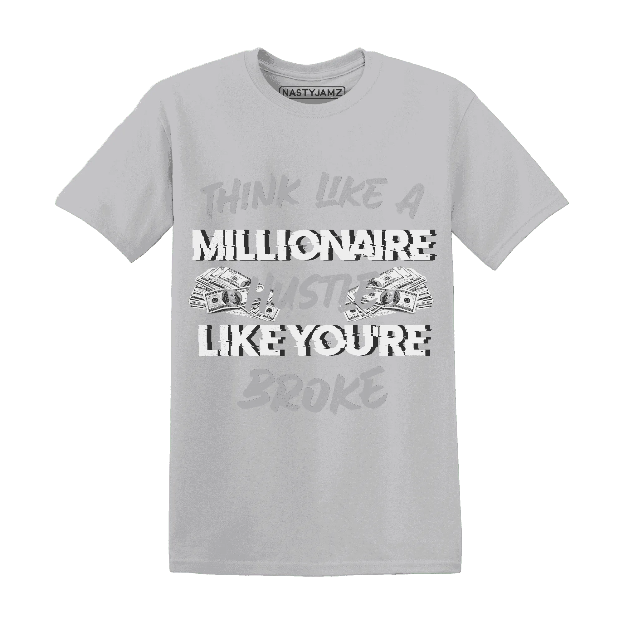 Wolf-Grey-1s-T-Shirt-Match-Hustle-Millionaire