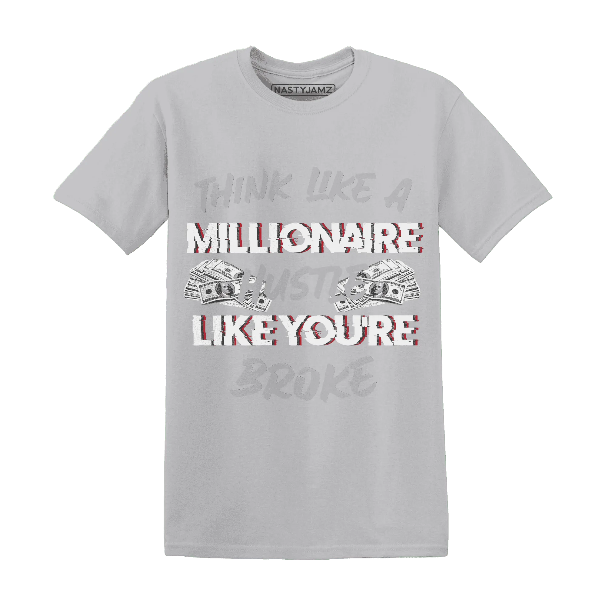 Cement-Grey-3s-T-Shirt-Match-Hustle-Millionaire
