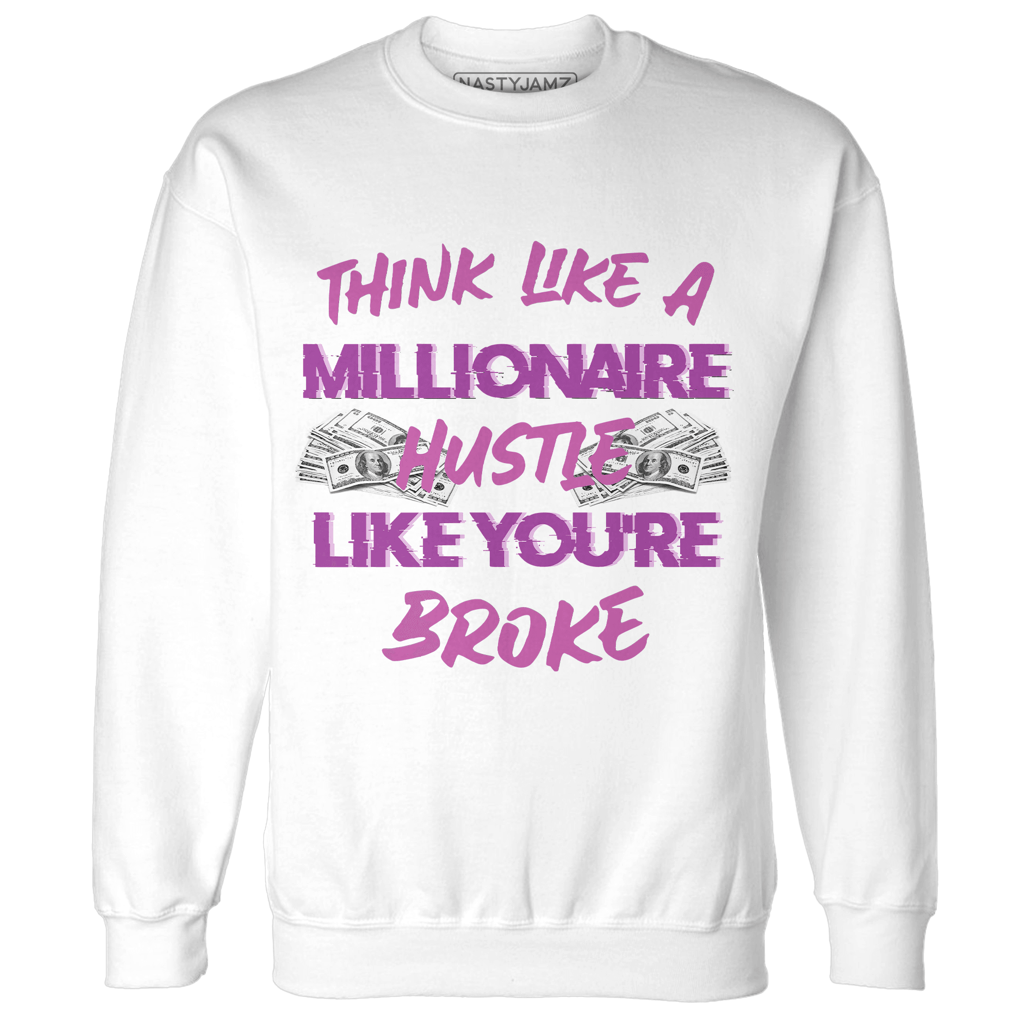 GS Hyper Violet 4s Sweatshirt Match Hustle Millionaire - NastyJamz