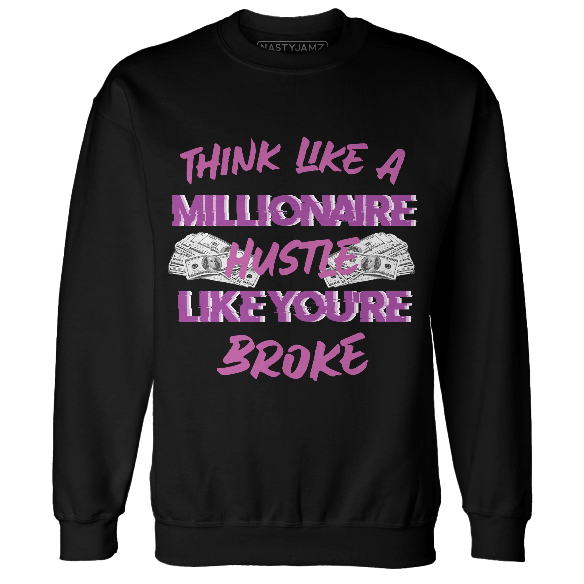 GS Hyper Violet 4s Sweatshirt Match Hustle Millionaire - NastyJamz