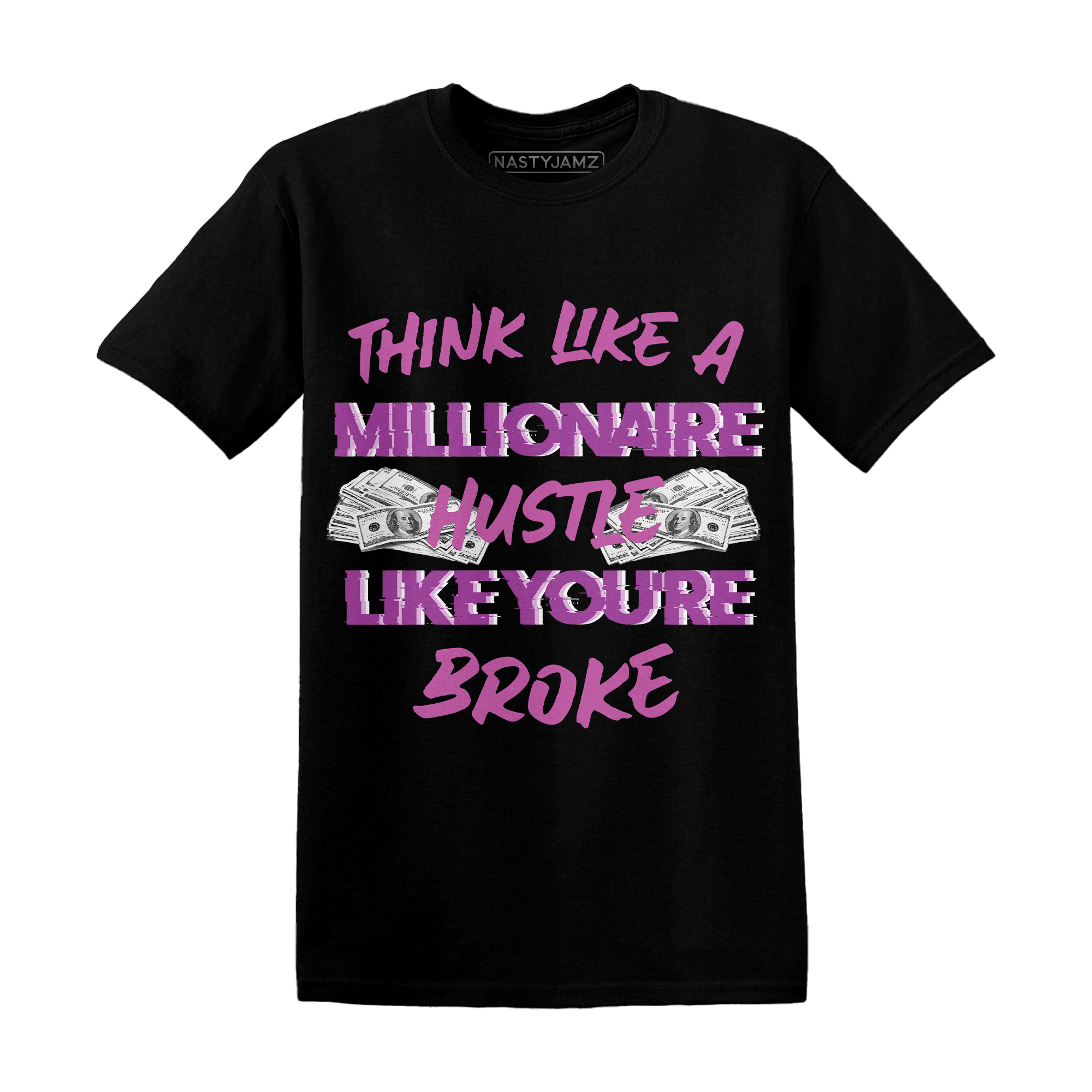 GS Hyper Violet 4s T Shirt Match Hustle Millionaire - NastyJamz