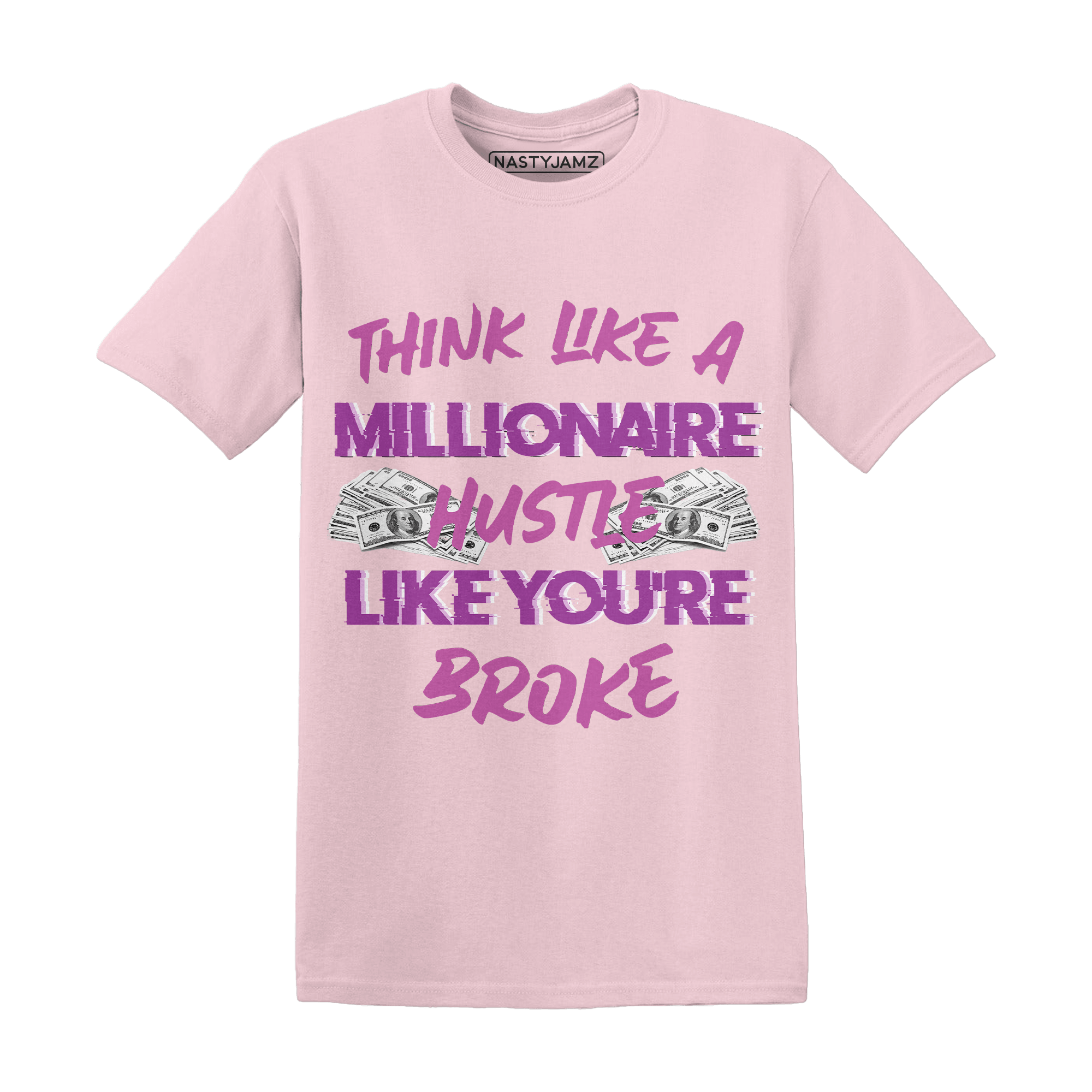 GS Hyper Violet 4s T Shirt Match Hustle Millionaire - NastyJamz