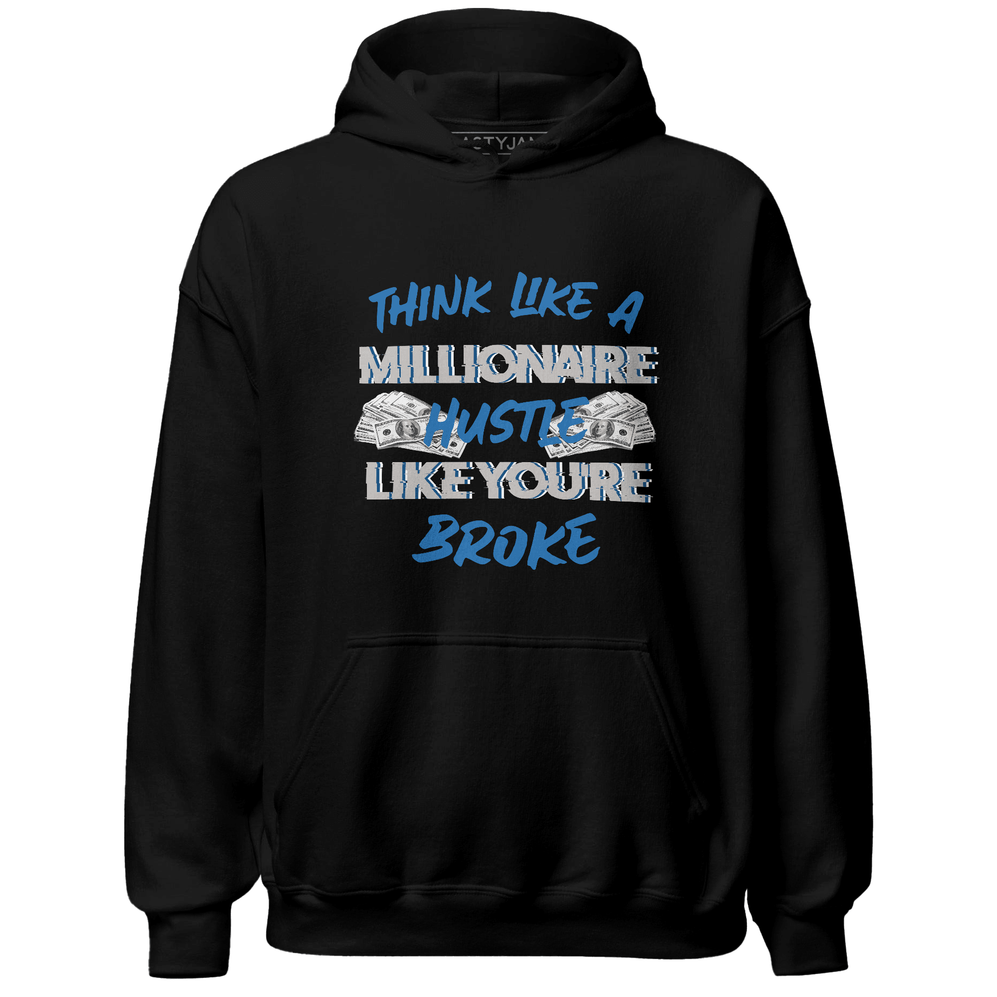 Industrial Blue 4s Hoodie Match Hustle Millionaire - NastyJamz