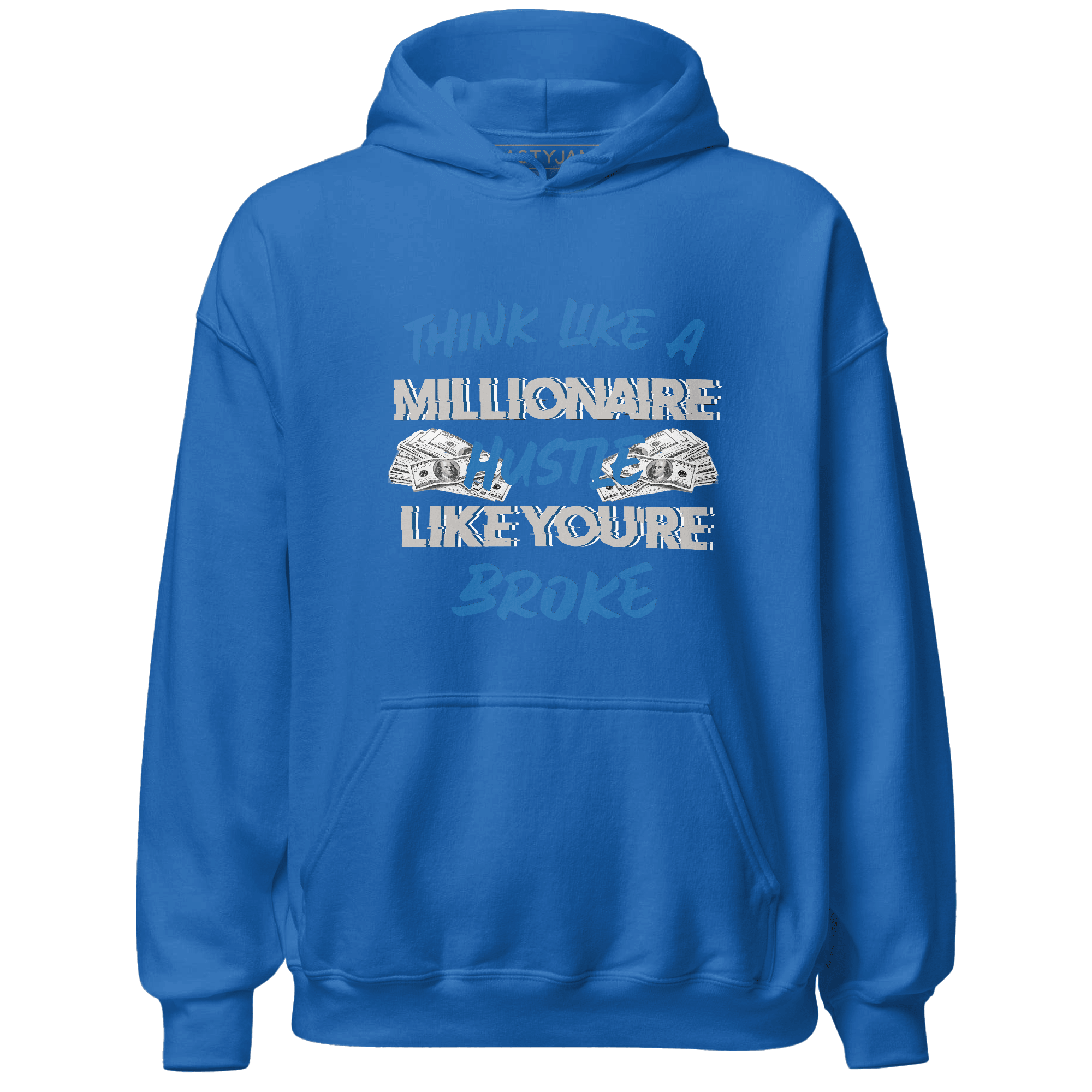 Industrial Blue 4s Hoodie Match Hustle Millionaire - NastyJamz