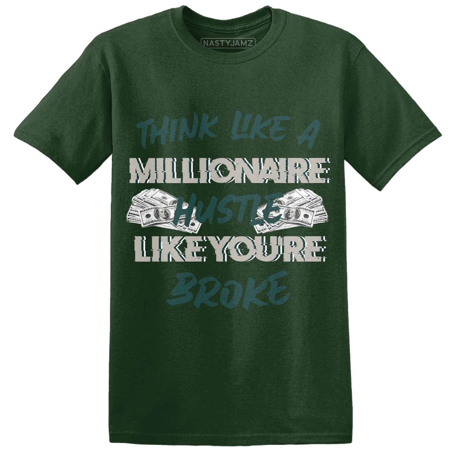 Oxidized Green 4s T Shirt Match Hustle Millionaire - NastyJamz
