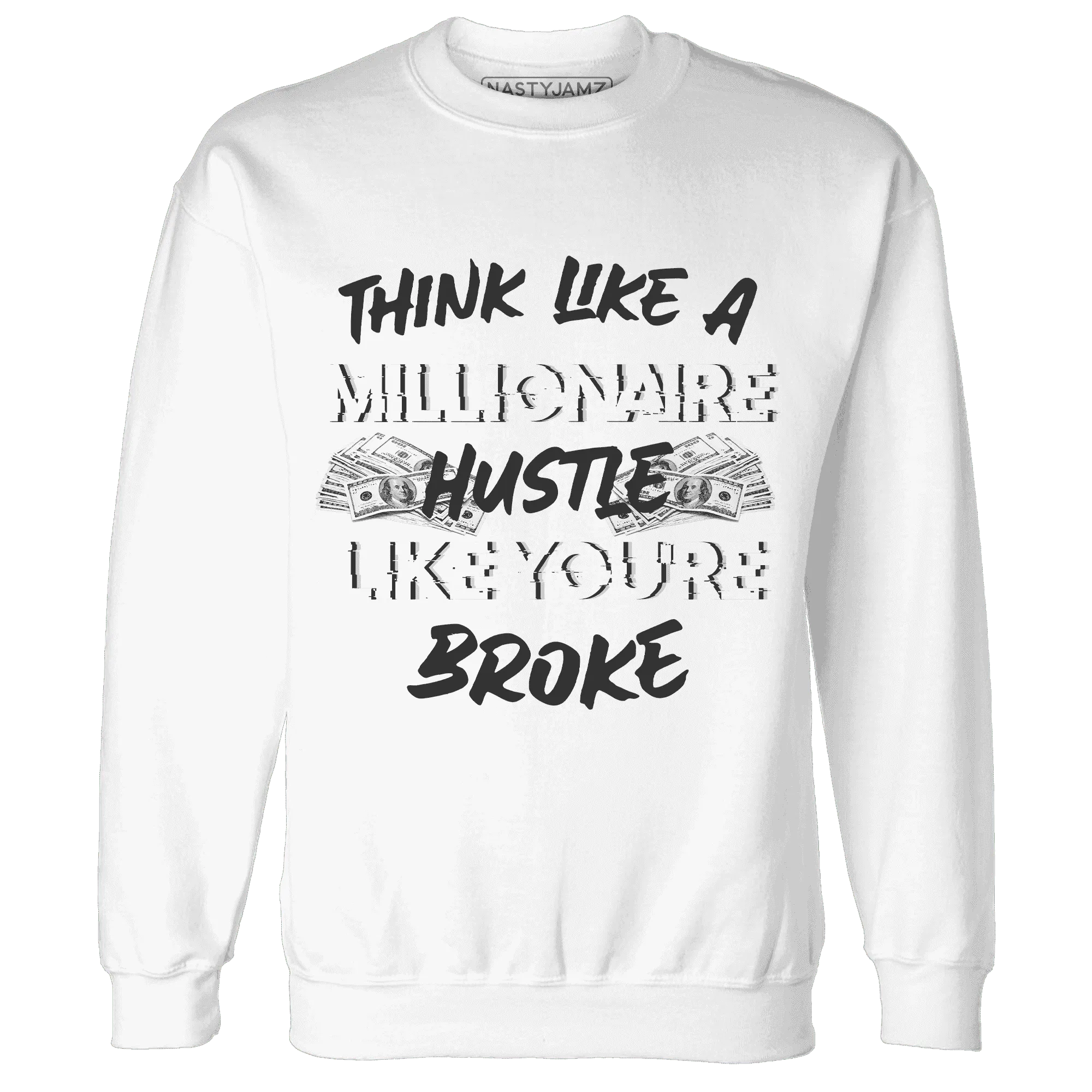 White-Thunder-4s-Sweatshirt-Match-Hustle-Millionaire